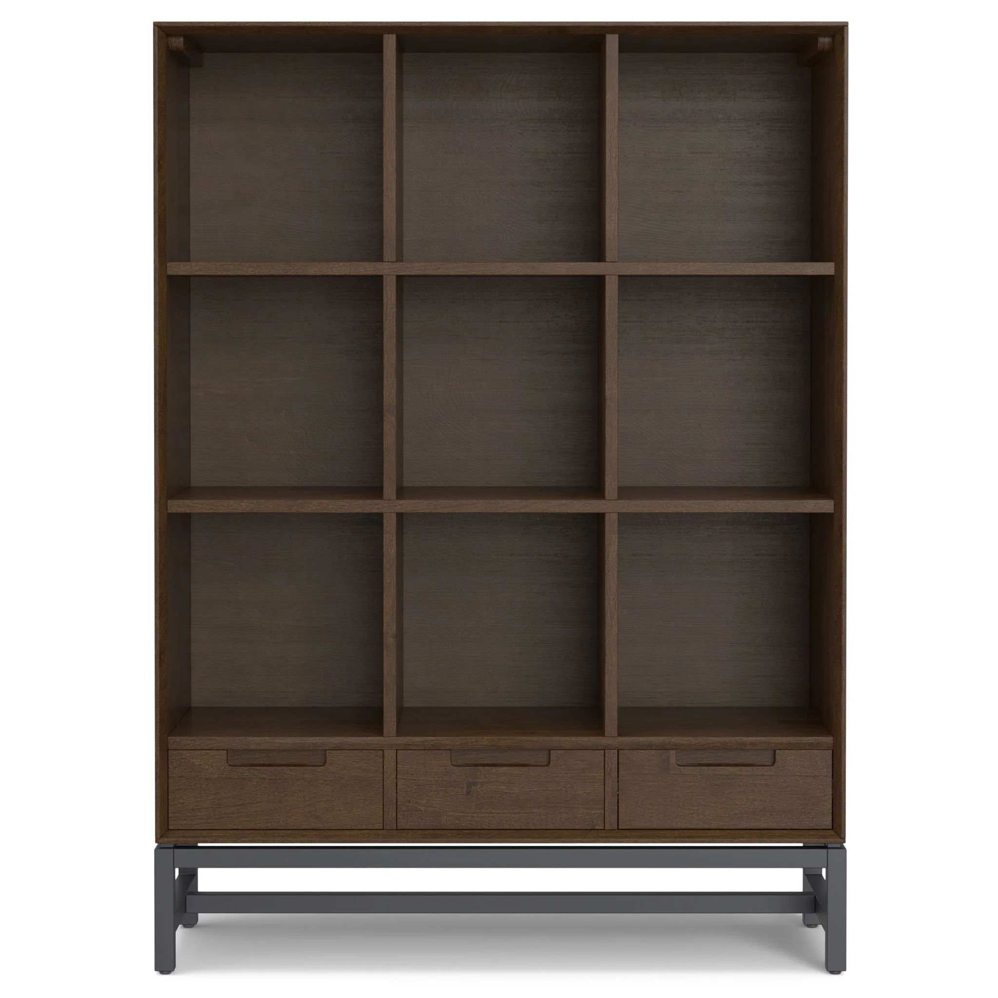 Banting - 9 Cube Bookcase With Drawers - Walnut Brown - Image 11