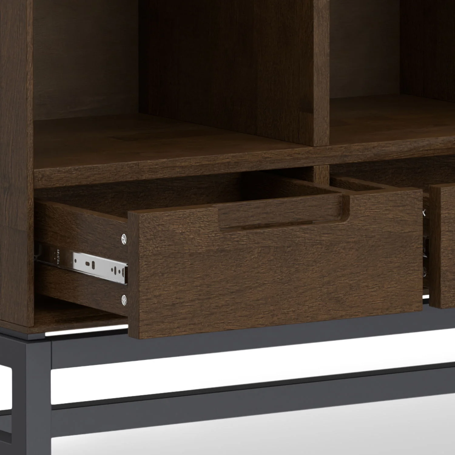 Banting - 9 Cube Bookcase With Drawers - Walnut Brown - Image 2