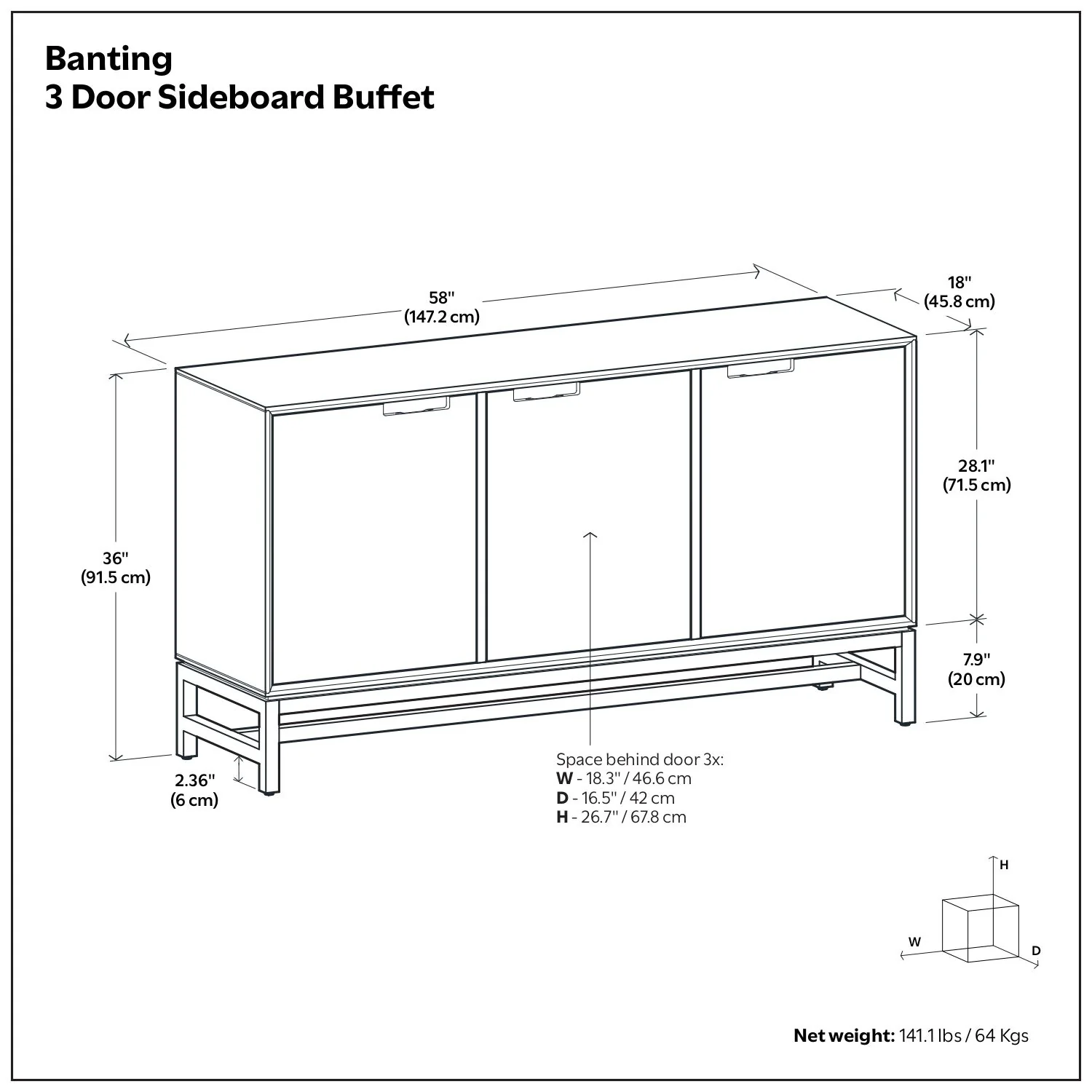 Banting - Door Sideboard Buffet - Image 28