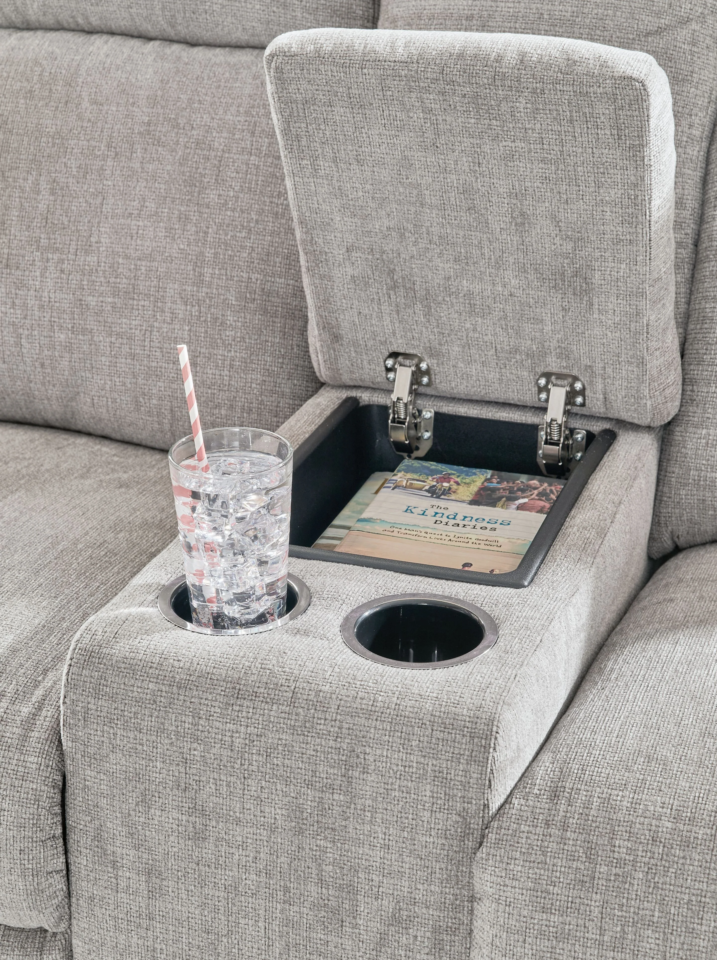 Barnsana - Dbl Power Reclining Loveseat With Console - Image 16
