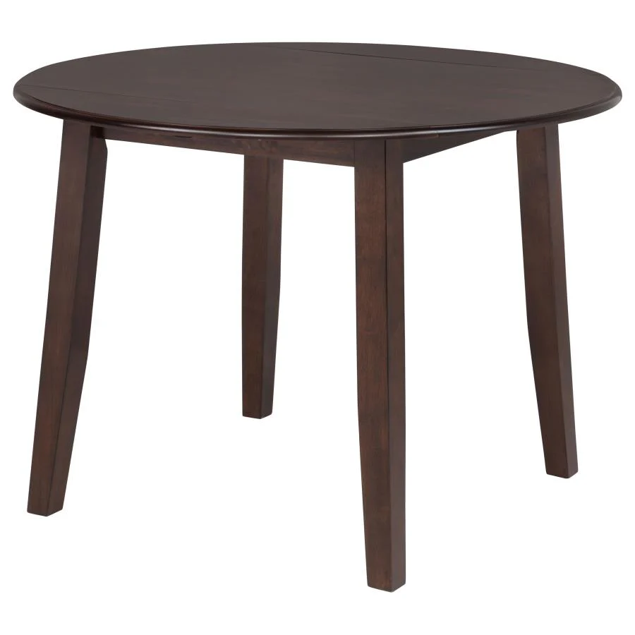 Barton - 5 Piece Round Wood Dining Table Set - Dark Brown - Image 5