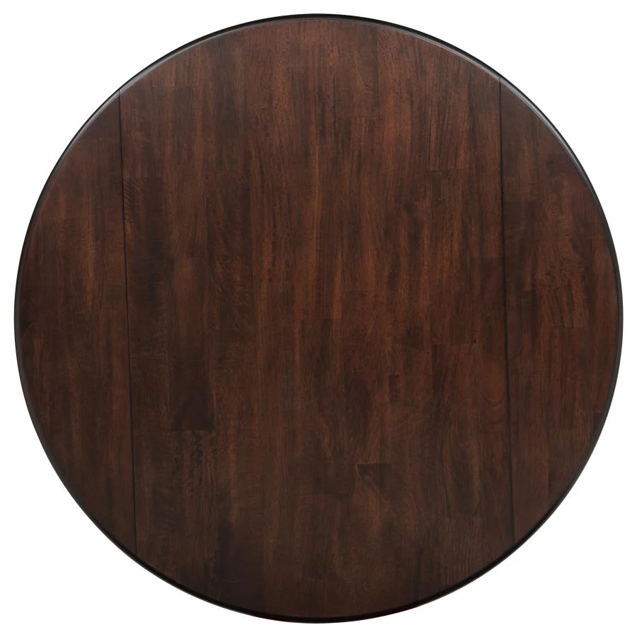 Barton - 5 Piece Round Wood Dining Table Set - Dark Brown - Image 8