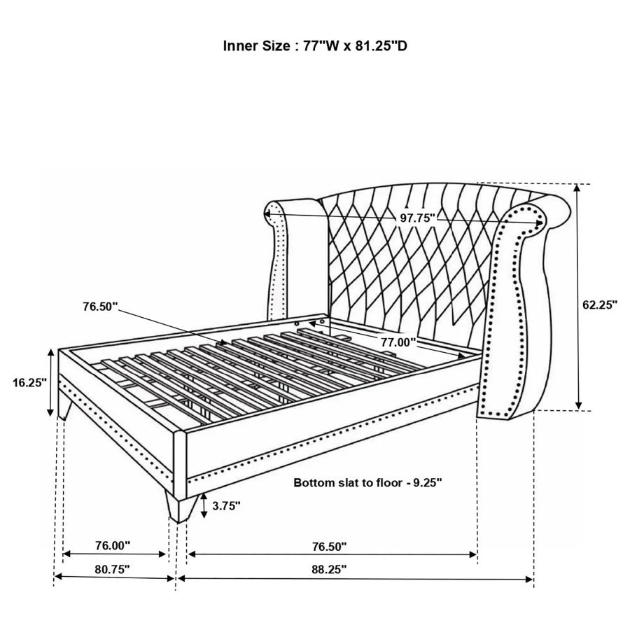 Barzini - Upholstered Tufted Bedroom Set - Image 86
