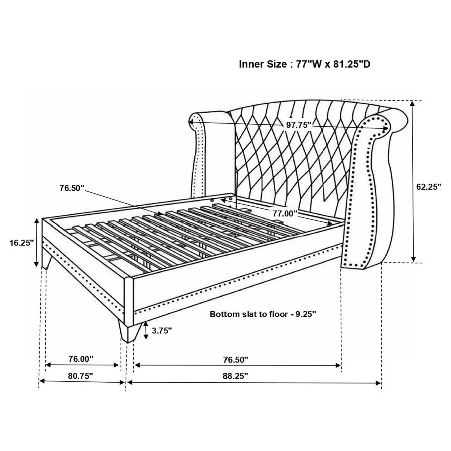 Barzini - Upholstered Wingback Bed - Image 13