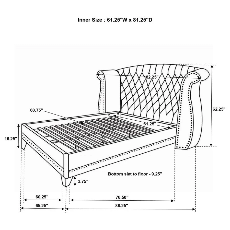 Barzini - Upholstered Wingback Bed - Image 17