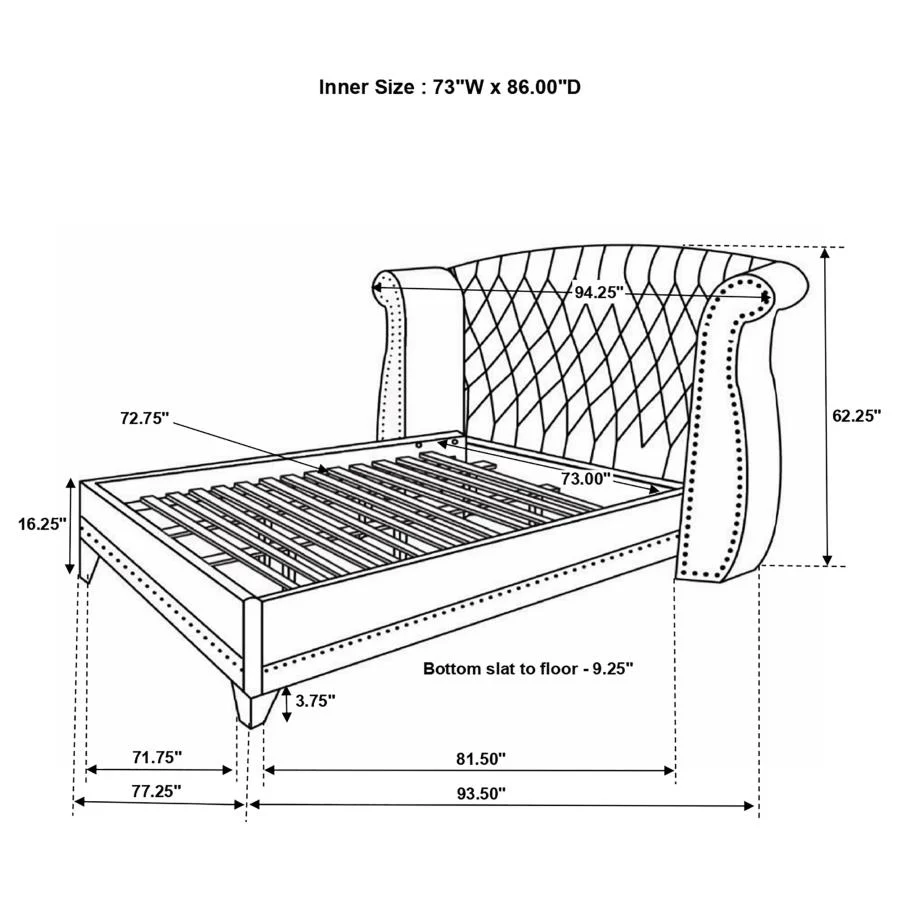 Barzini - Upholstered Wingback Bed - Image 18