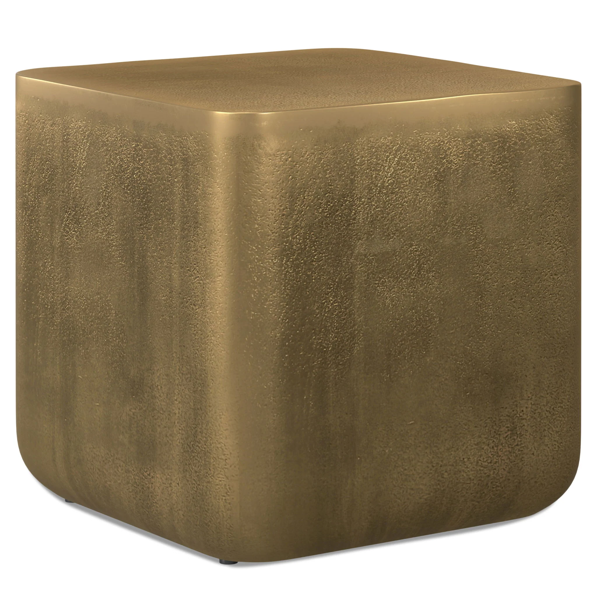 Bassett - Cast Aluminum Side Table - Brown - Image 4