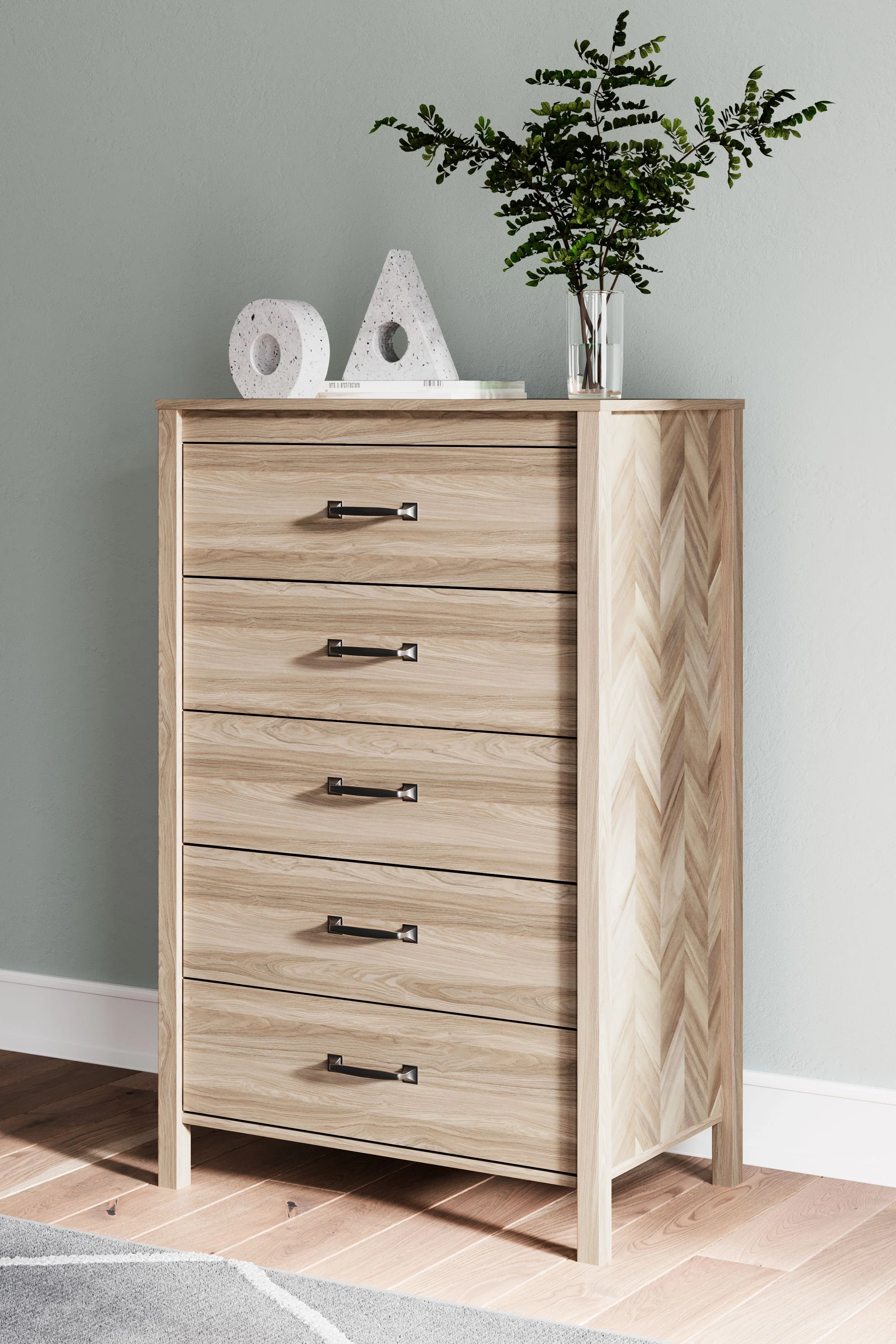 Battelle - Five Drawer Chest - Tan - Image 5