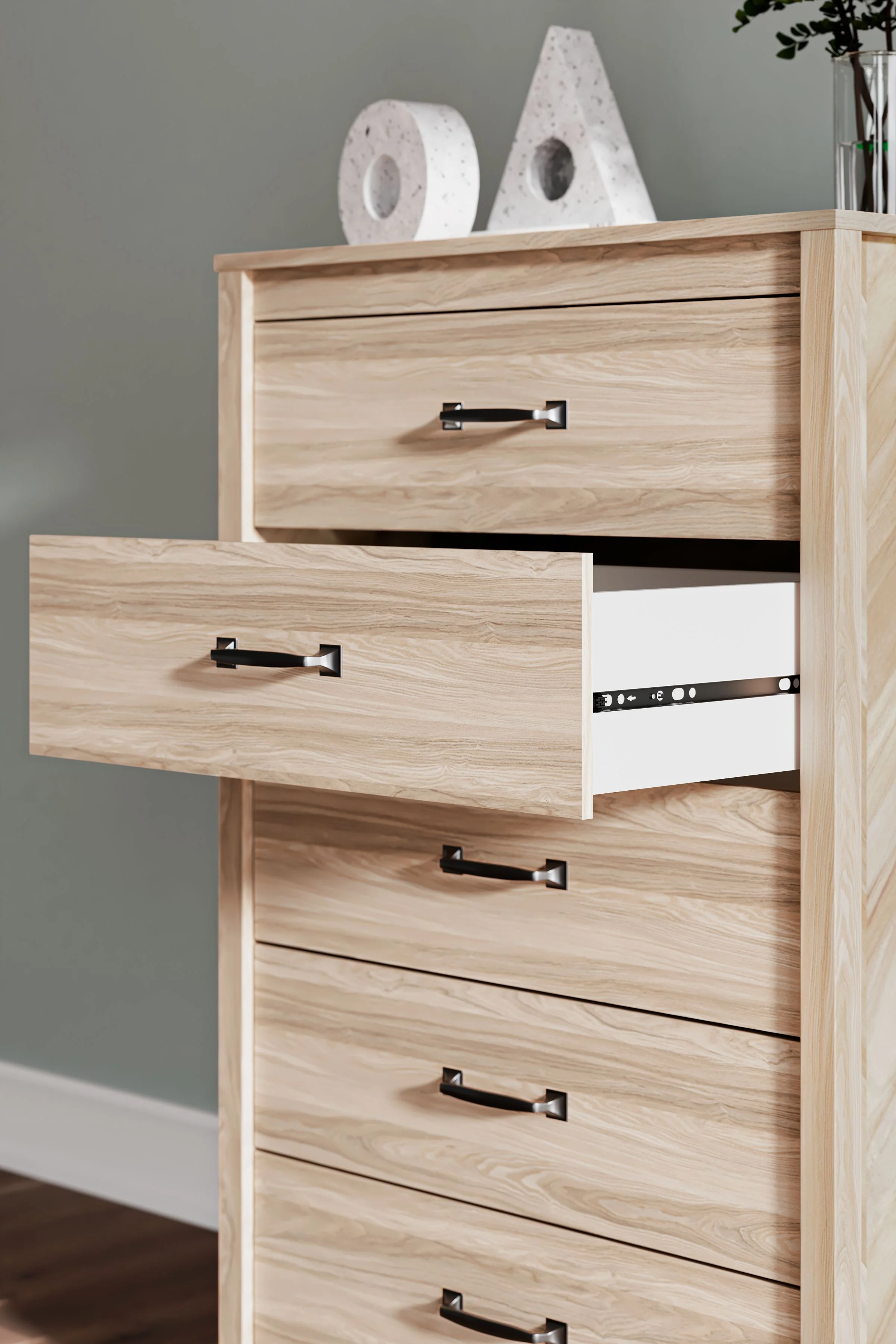 Battelle - Five Drawer Chest - Tan - Image 6