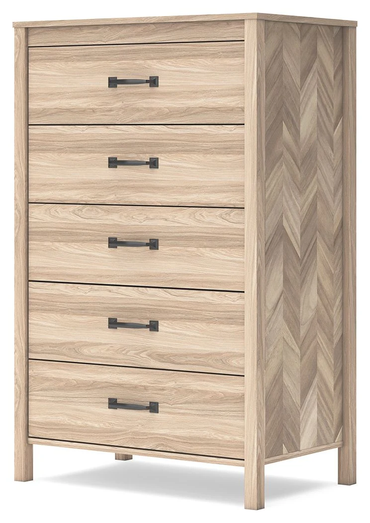 Battelle - Five Drawer Chest - Tan - Image 7