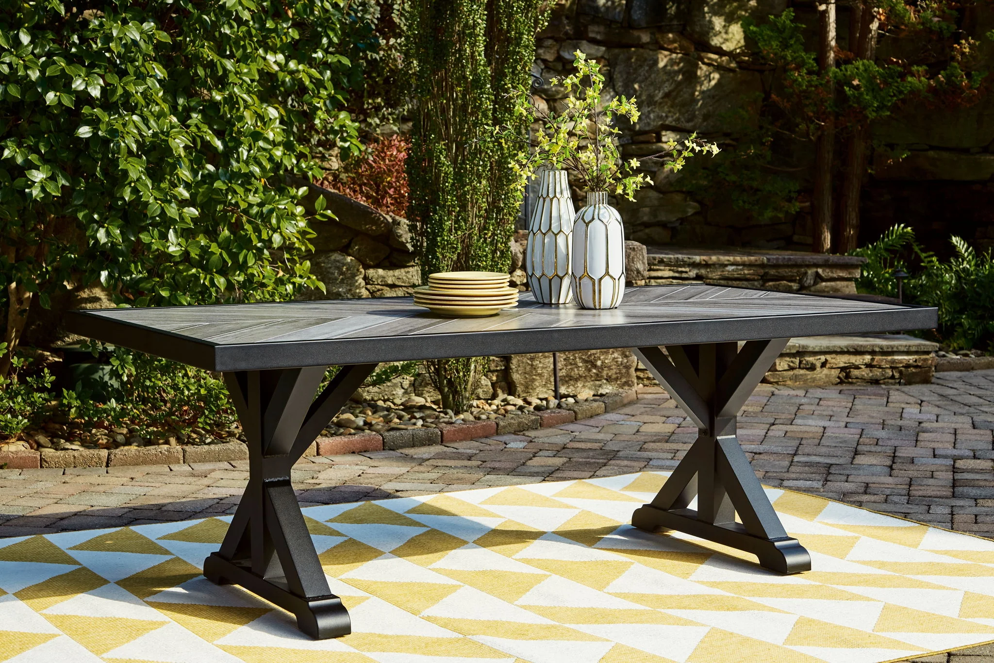 Beachcroft - Rect Dining Table W/Umb Opt - Image 7