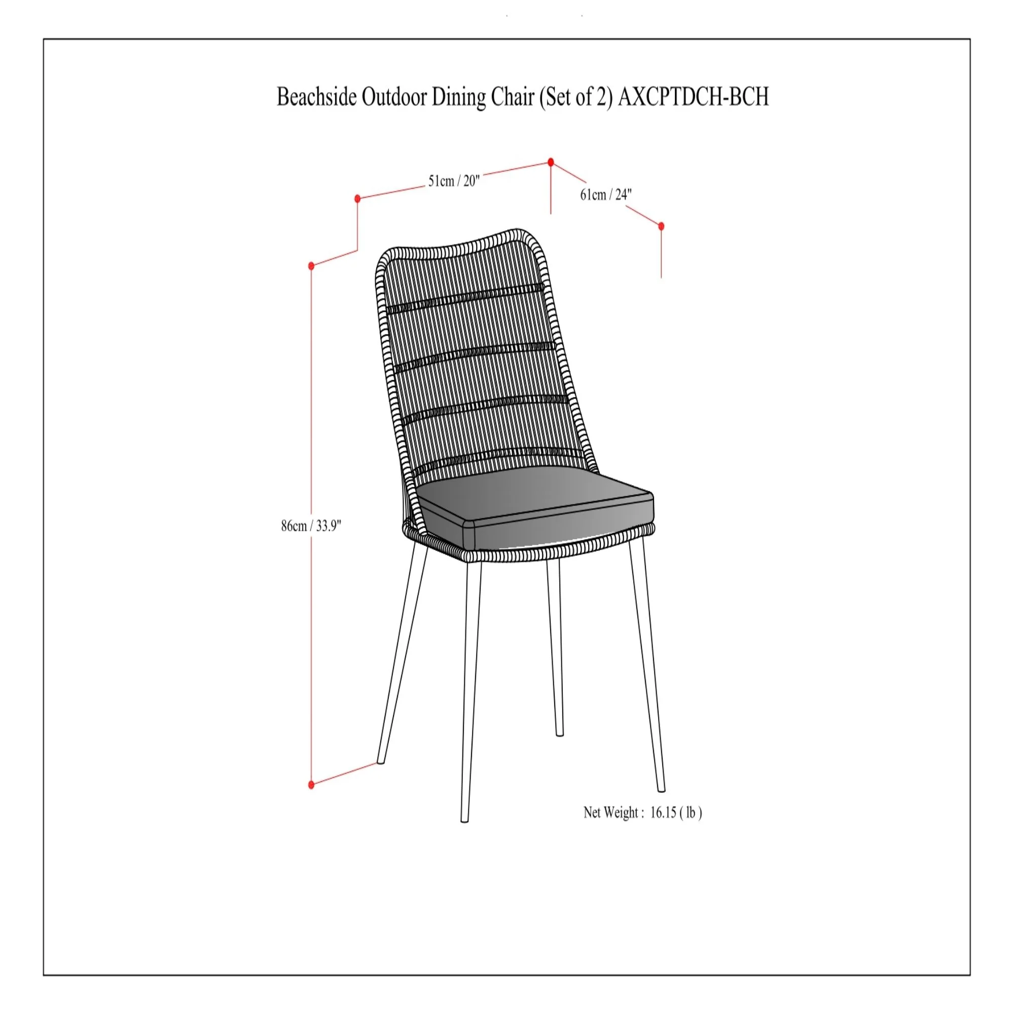 Beachside - Outdoor Dining Chair (Set of 2) - Gray - Image 5