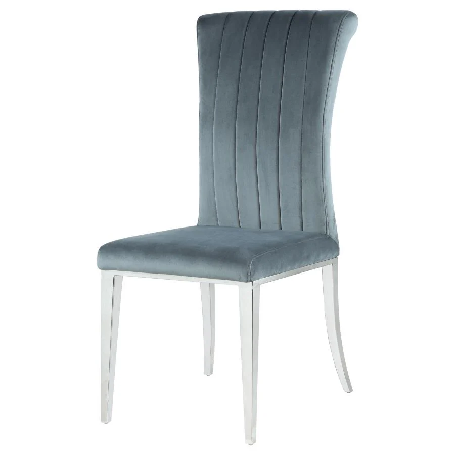 Beaufort Upholstered Dining Side Chair Steel Grey (Set of 2) - Image 4
