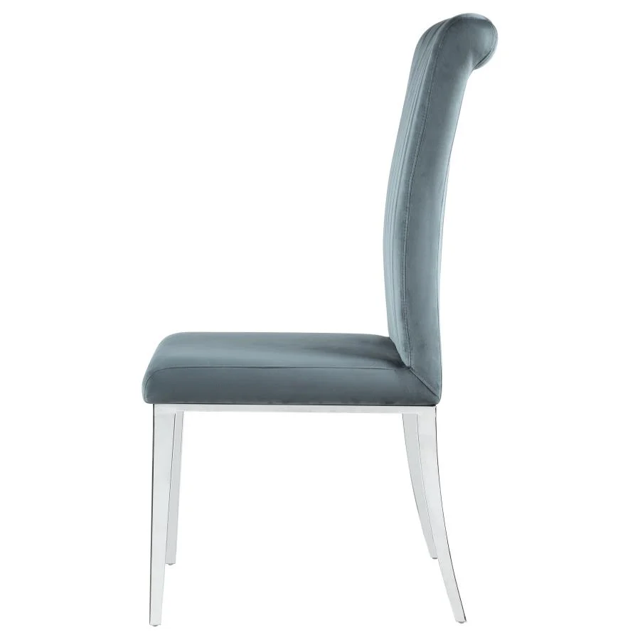 Beaufort Upholstered Dining Side Chair Steel Grey (Set of 2) - Image 5