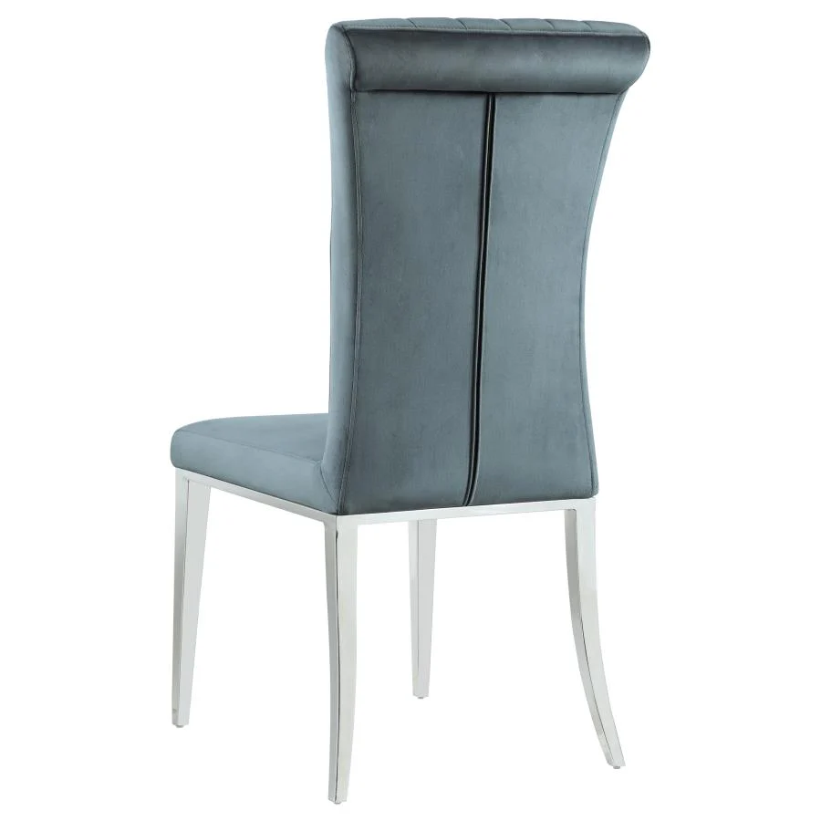Beaufort Upholstered Dining Side Chair Steel Grey (Set of 2) - Image 6