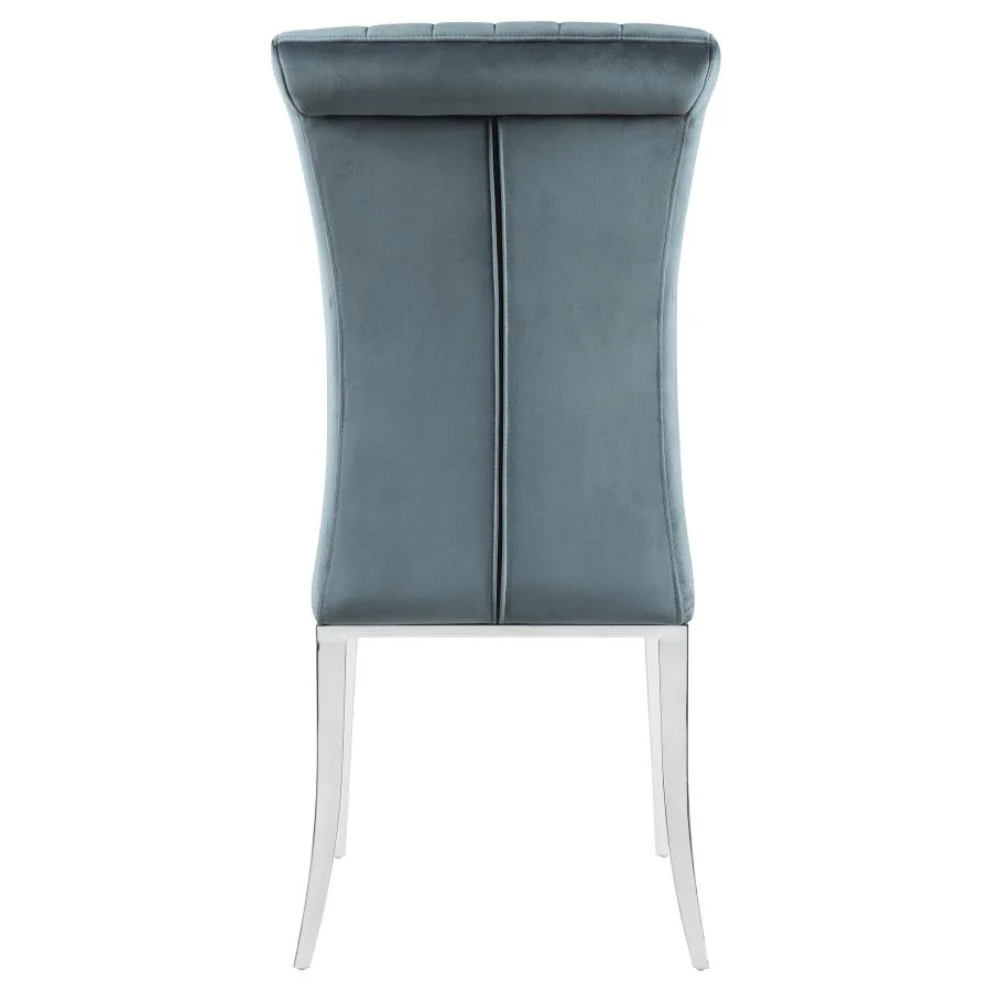 Beaufort Upholstered Dining Side Chair Steel Grey (Set of 2) - Image 7