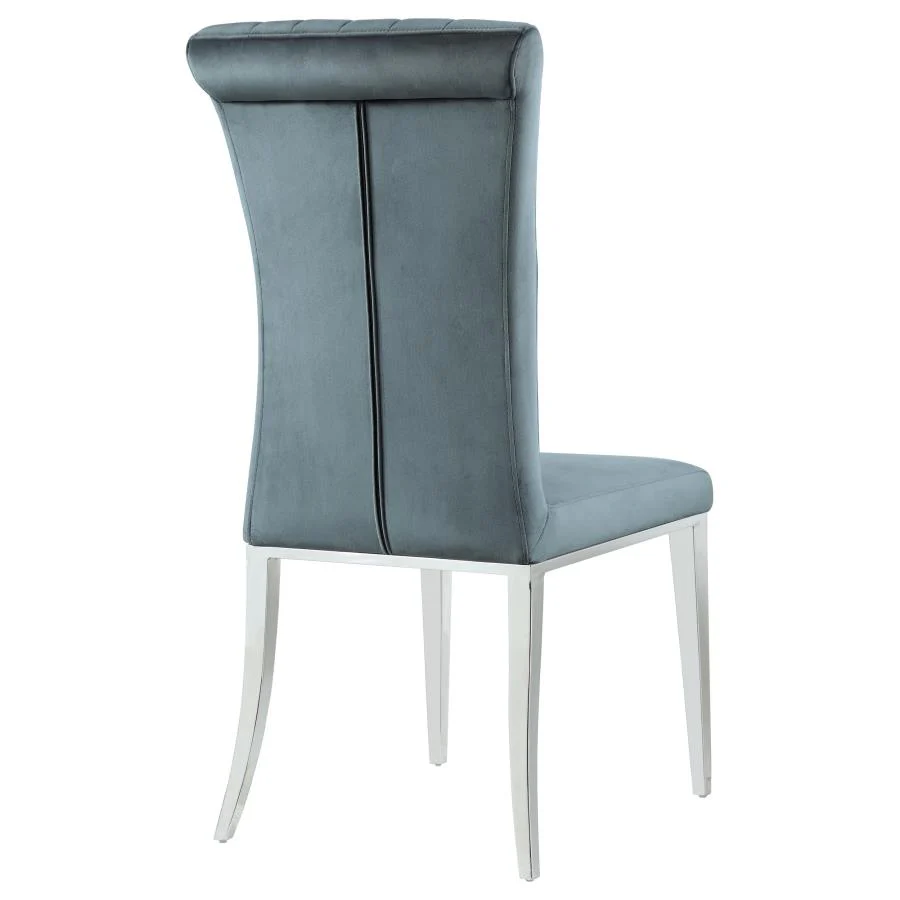 Beaufort Upholstered Dining Side Chair Steel Grey (Set of 2) - Image 8