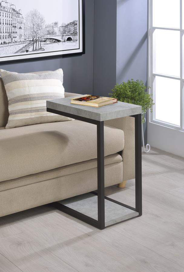 Beck - Engineered Wood C-Shape Sofa Side Table - Image 3