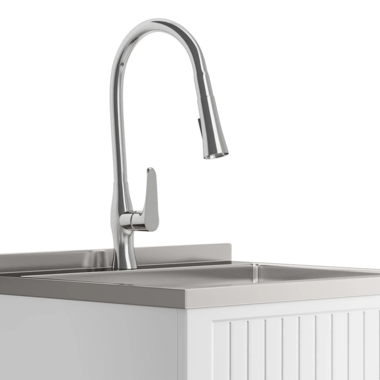 Beckham - Laundry Cabinet & Faucet And Stainless Steel Sink - Image 12