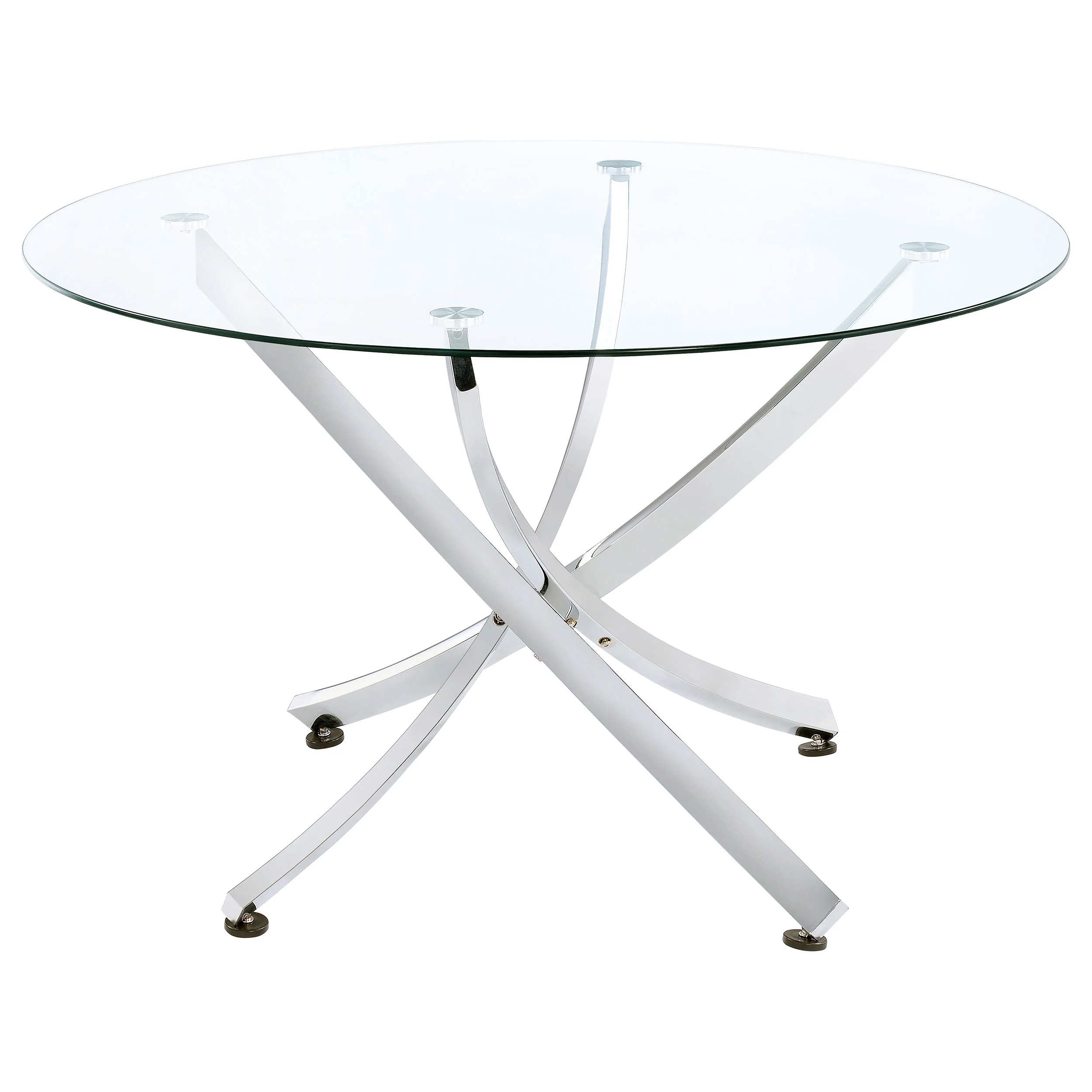 Beckham - Round Glass Top Dining Table - Image 11