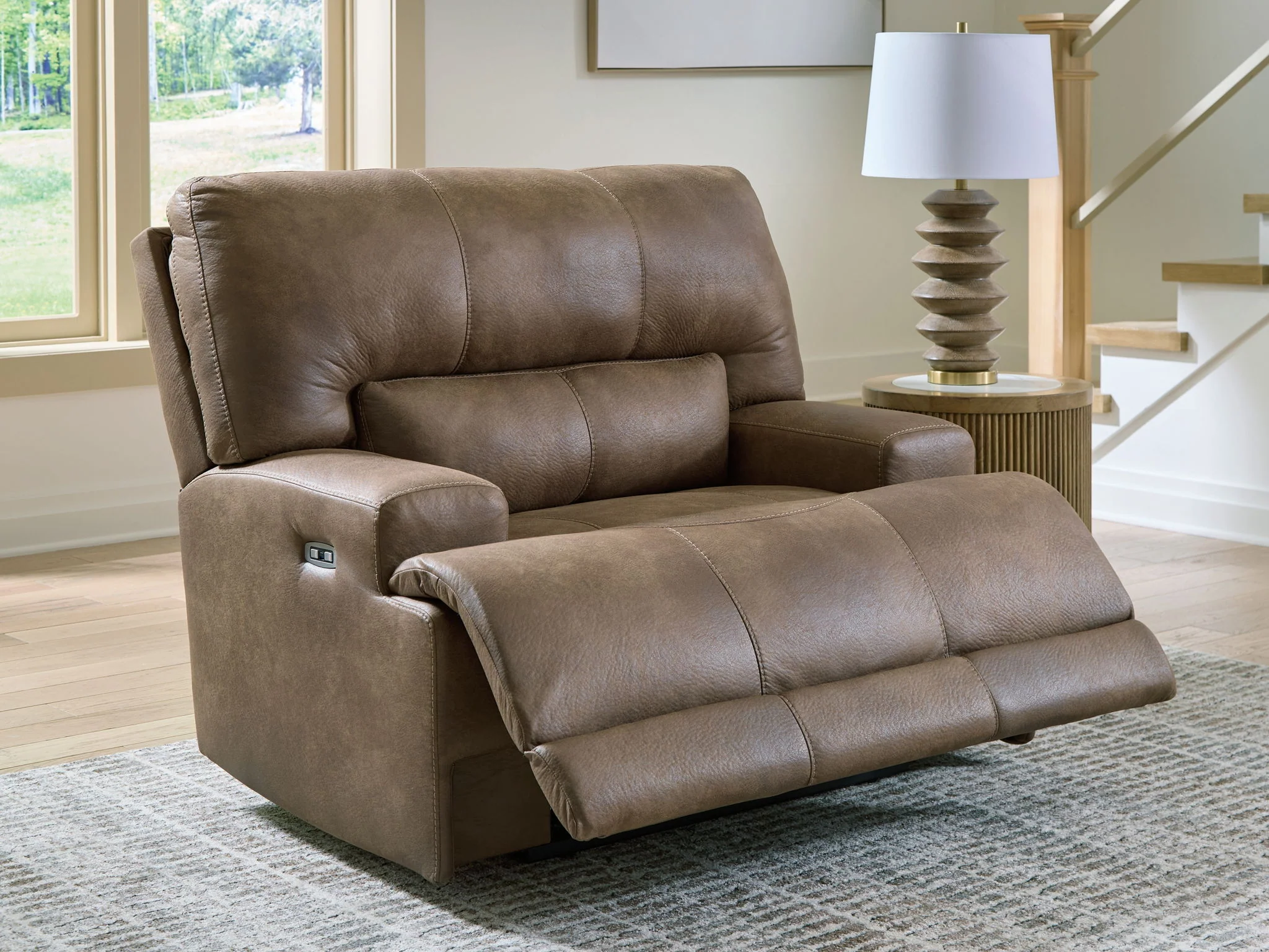 Beckley Place - Power Recliner With Adjustable Headrest - Earth - Image 6