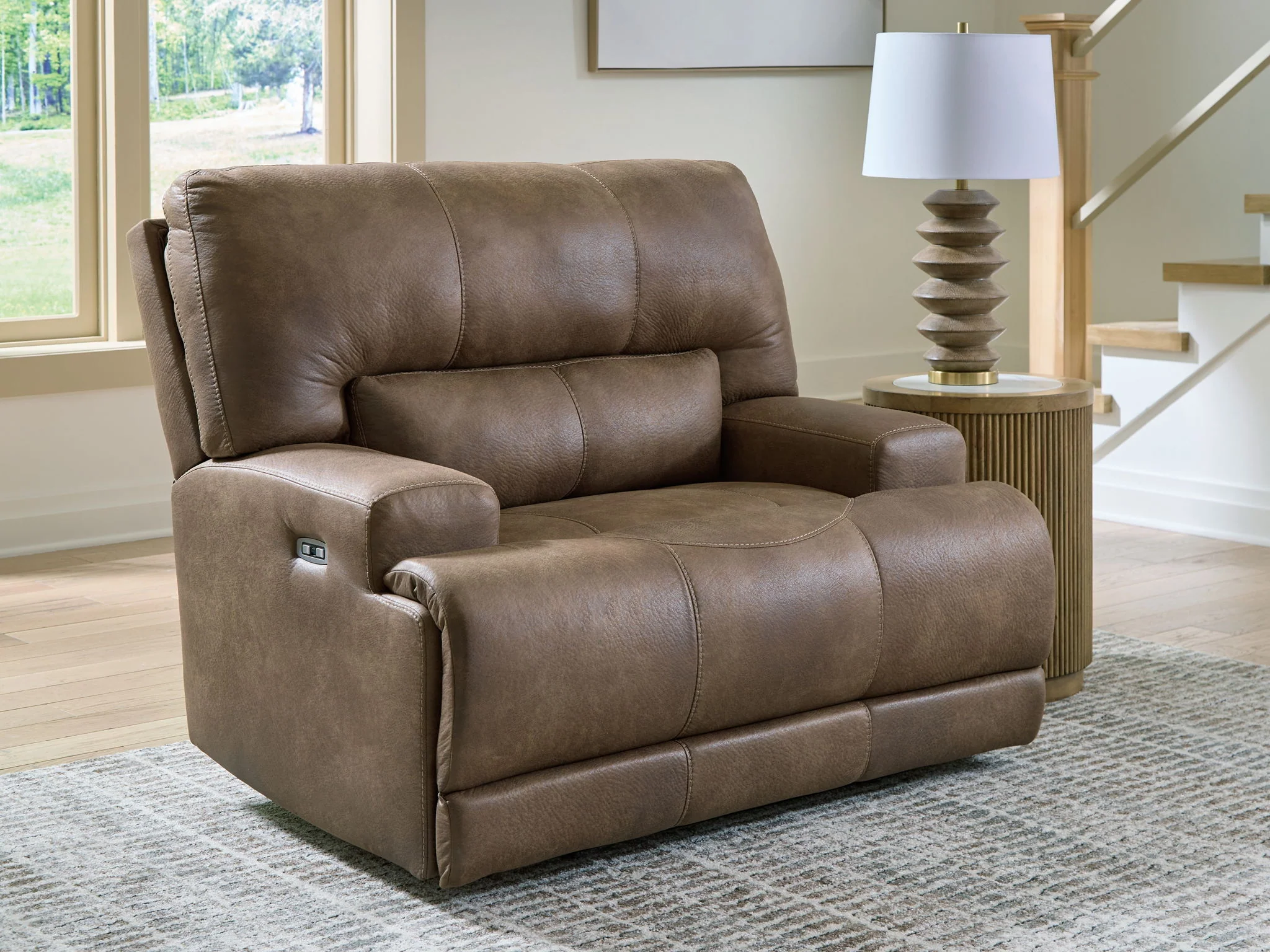 Beckley Place - Power Recliner With Adjustable Headrest - Earth - Image 7