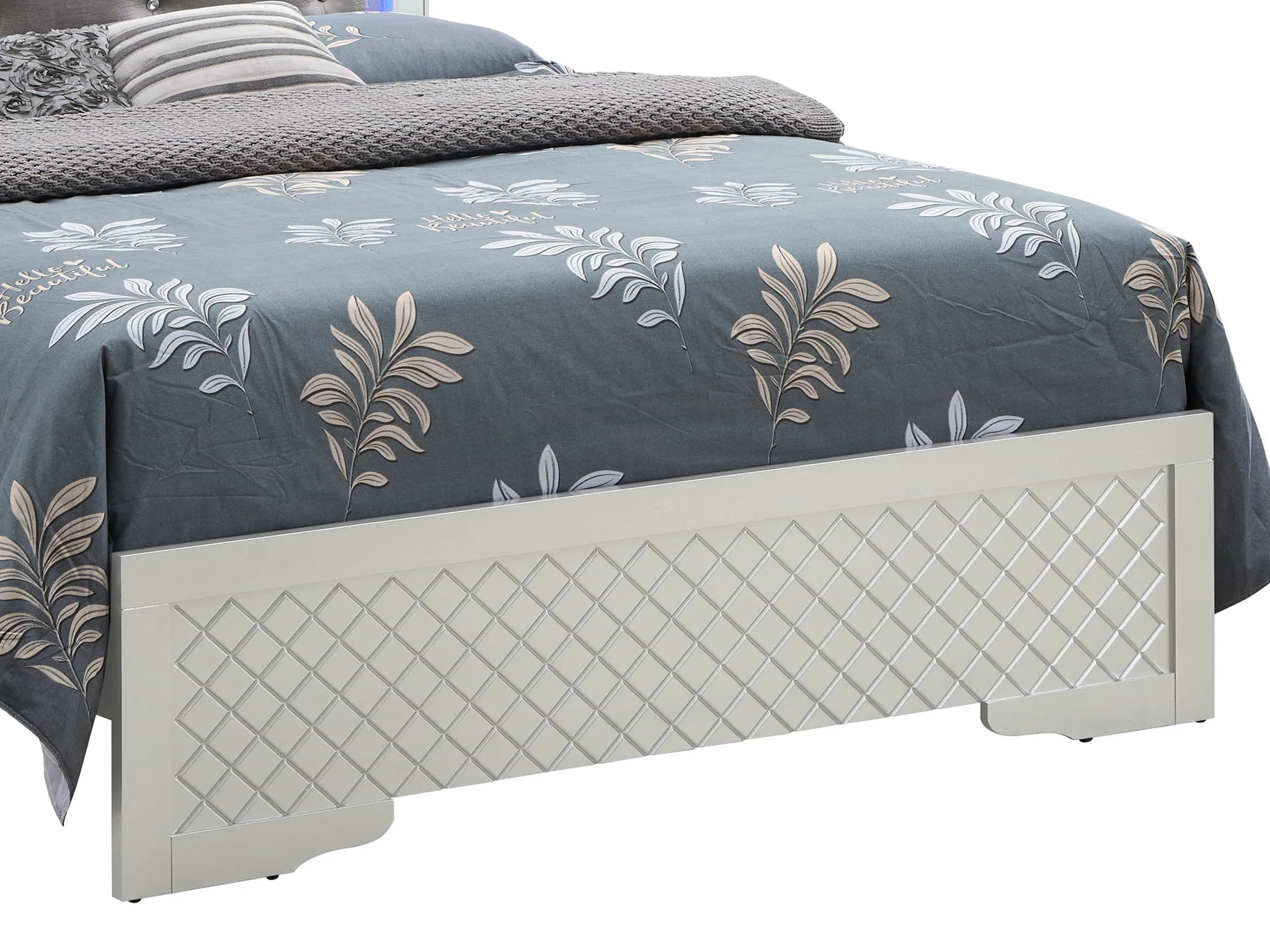 Bed With LED Light Accents Headboard - Image 29