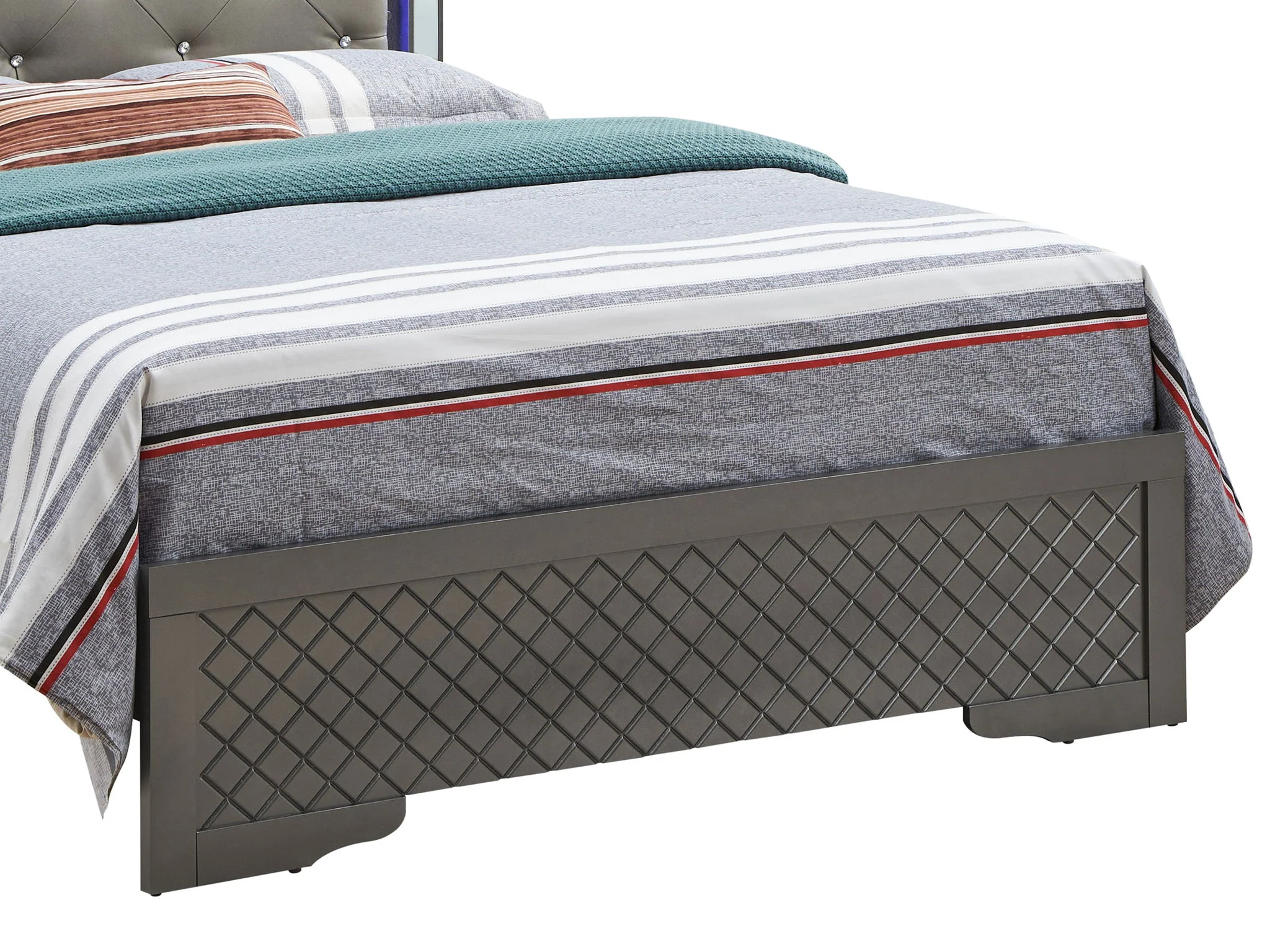 Bed With LED Light Accents Headboard - Image 7