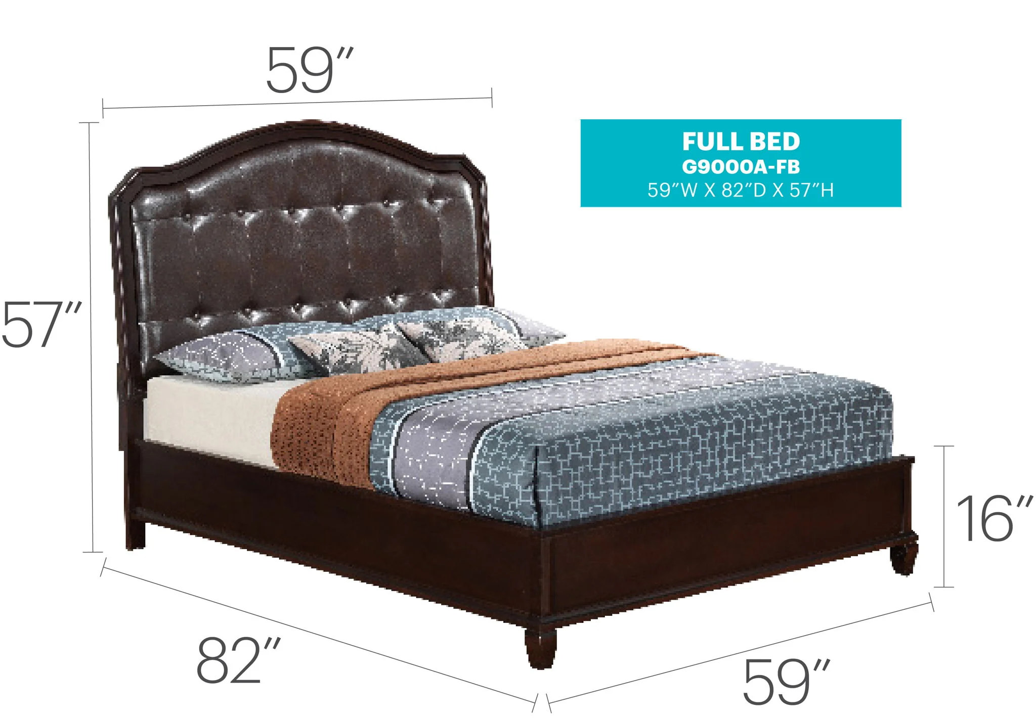 Bed With Transitional Design - Image 6