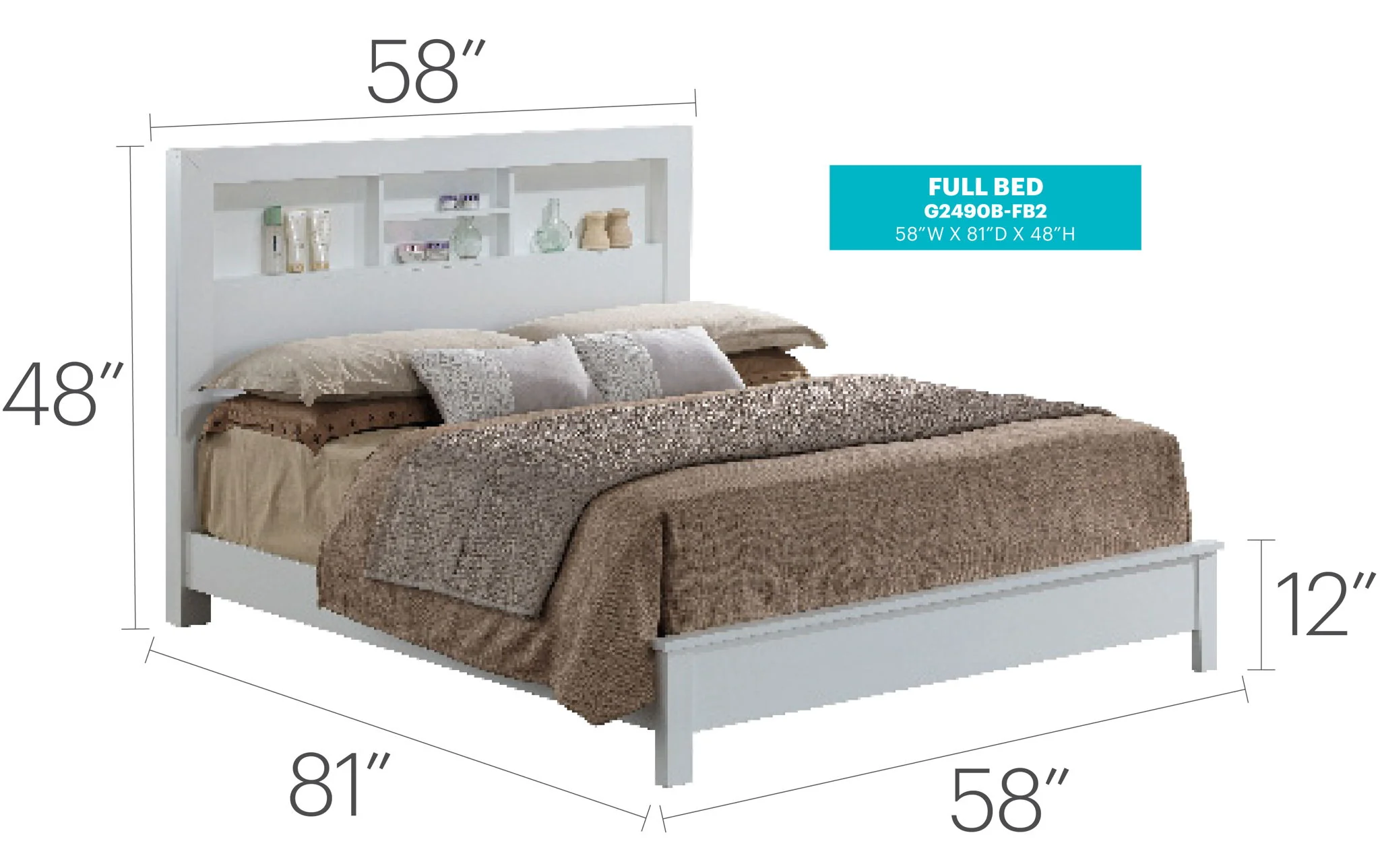 Bed With Transitional Design Stylish - Image 30