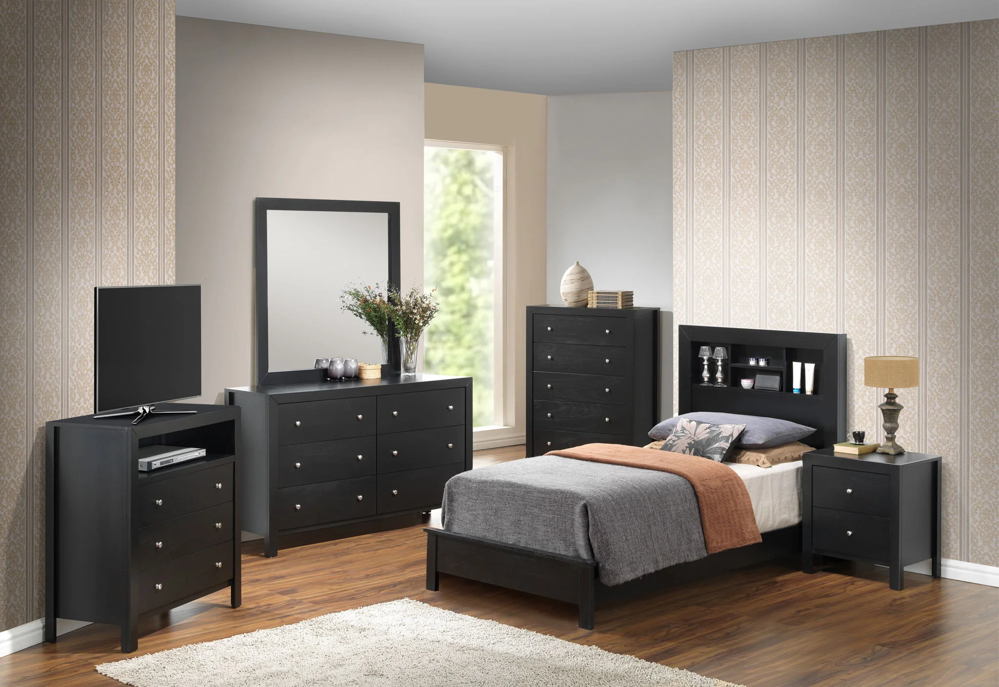 Bed With Transitional Design Stylish - Image 47