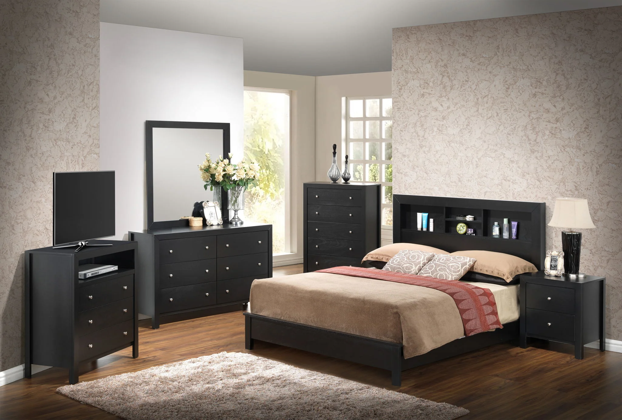 Bed With Transitional Design Stylish - Image 55