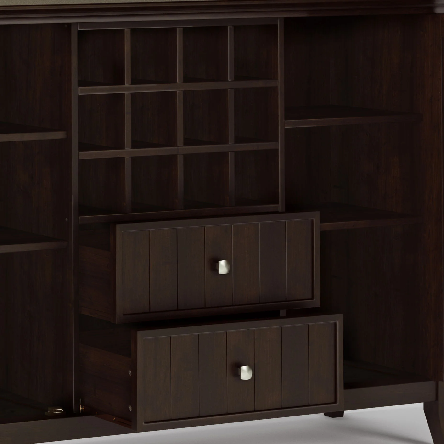 Bedford - Sideboard Buffet And Wine Rack - Dark Chestnut Brown - Image 4