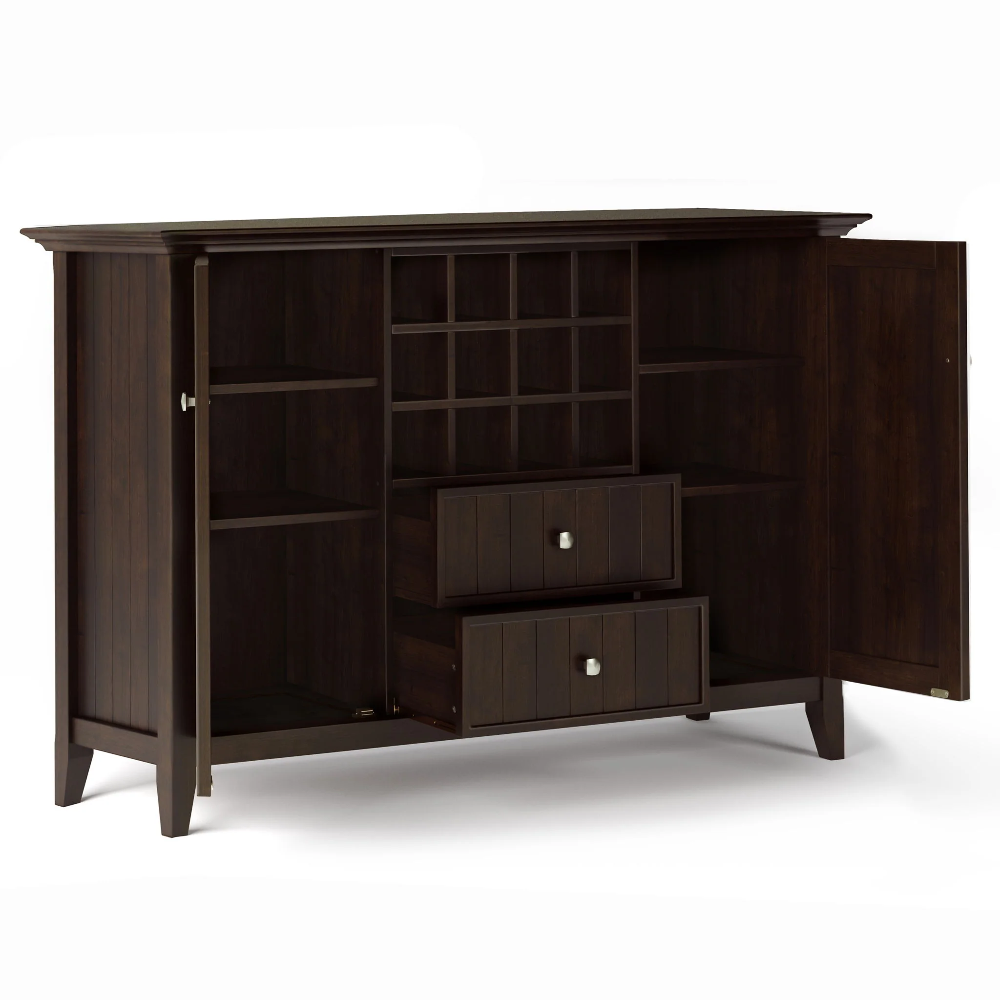 Bedford - Sideboard Buffet And Wine Rack - Dark Chestnut Brown - Image 6