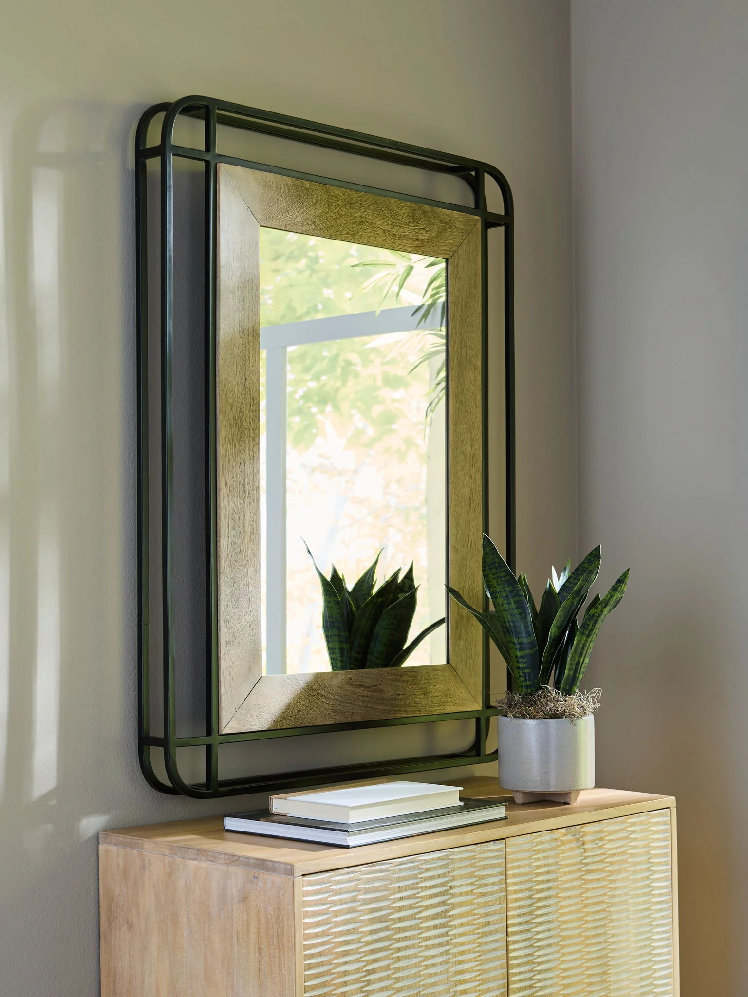 Beelman - Accent Mirror - Black / Brown - Image 3