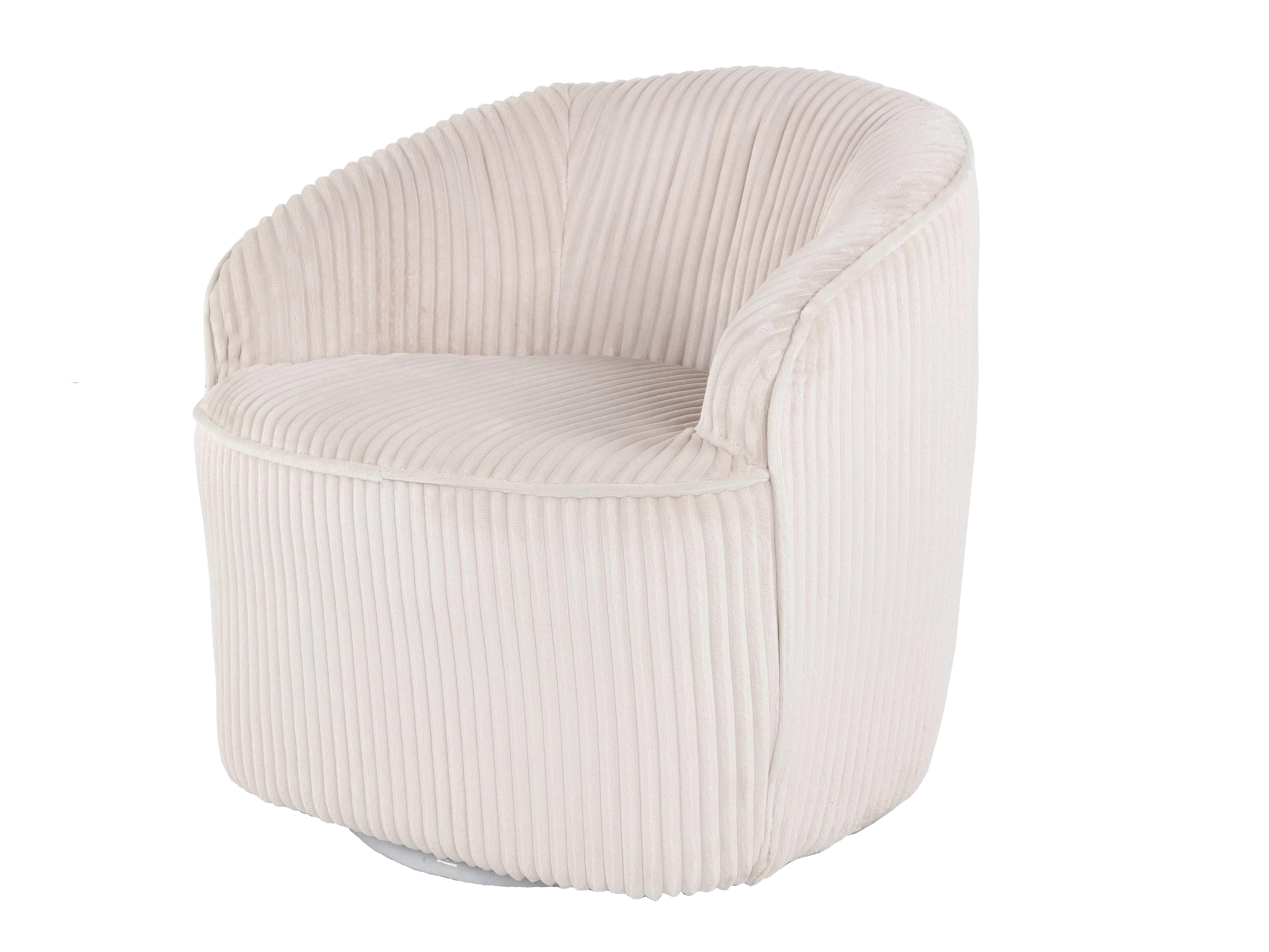 Beige Corduroy 4-Piece Living Room Set (Sofa, Loveseat, Chair & Ottoman) - Image 10