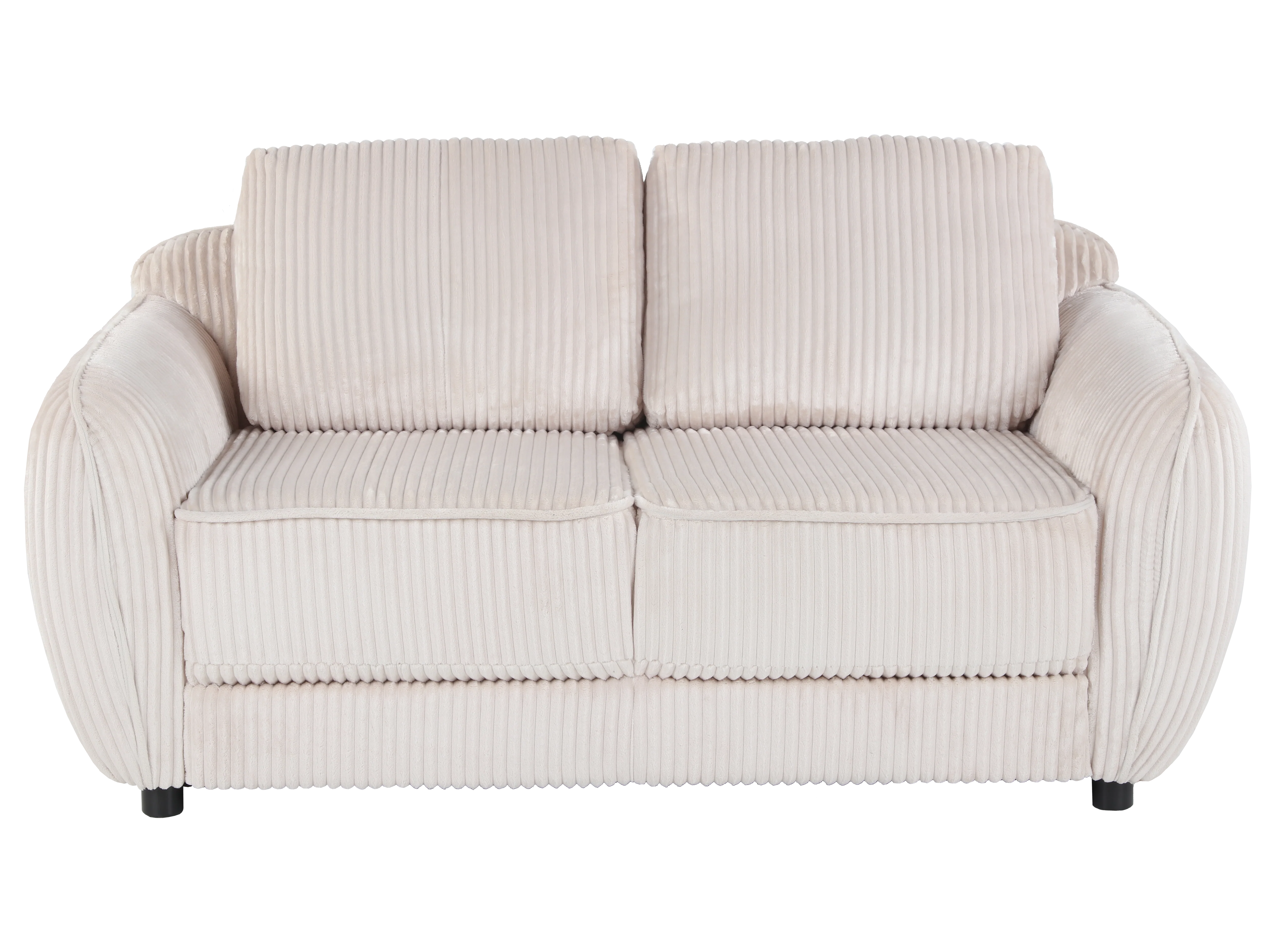 Beige Corduroy 4-Piece Living Room Set (Sofa, Loveseat, Chair & Ottoman) - Image 12