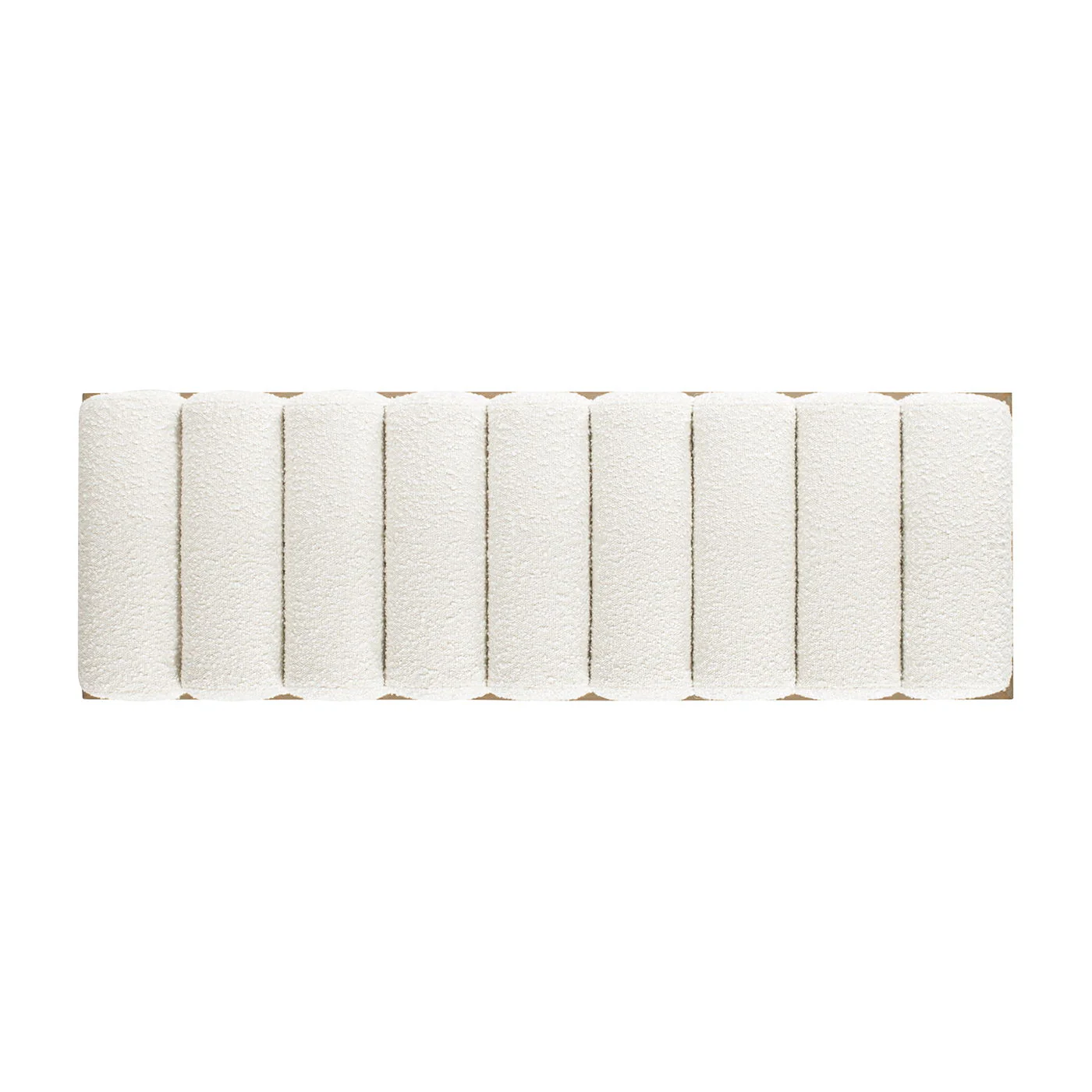 Bella - Upholstered Modern Accent Bench - Ivory White - Image 5