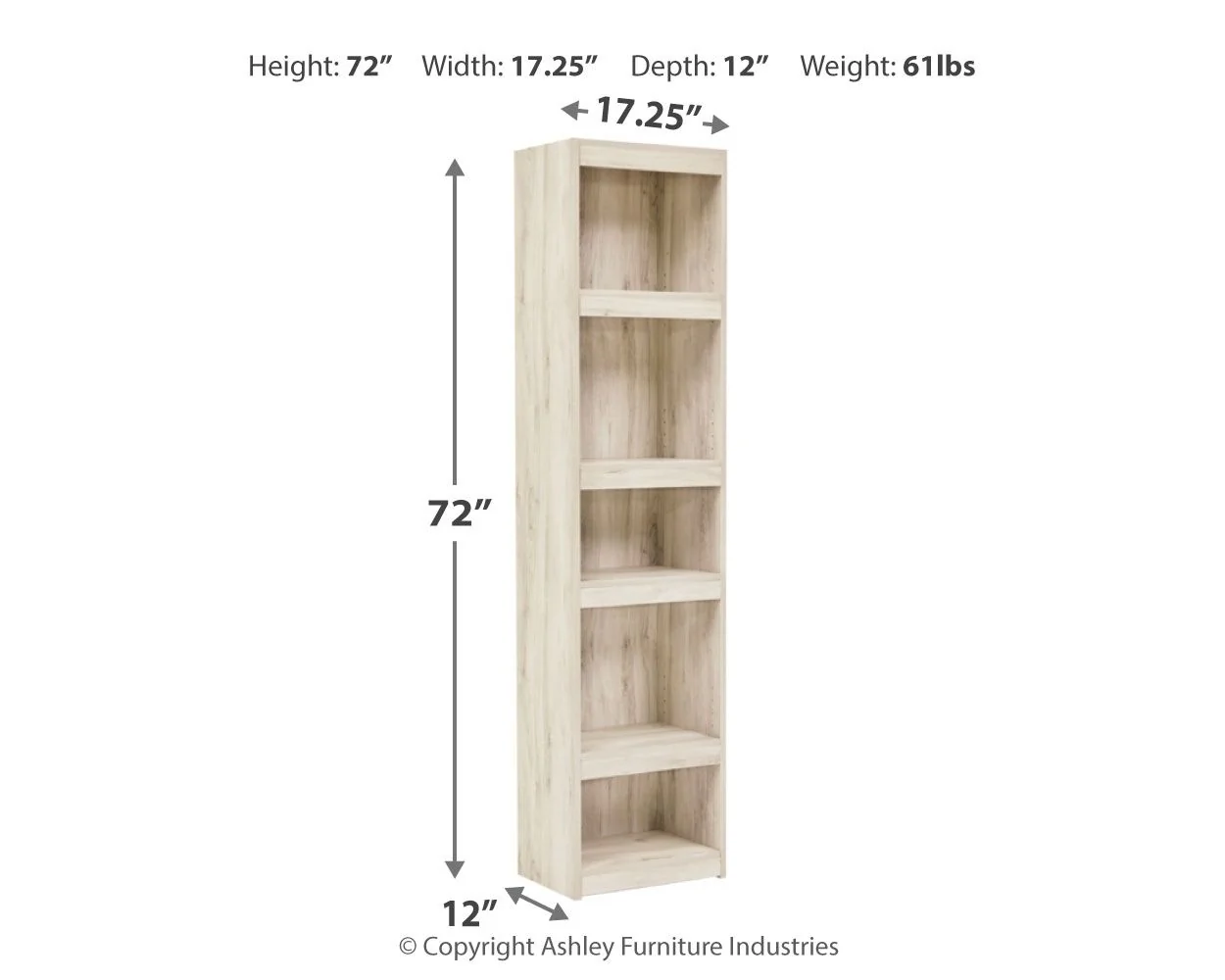 Bellaby - Pier - 4 Shelves - Whitewash - Image 6