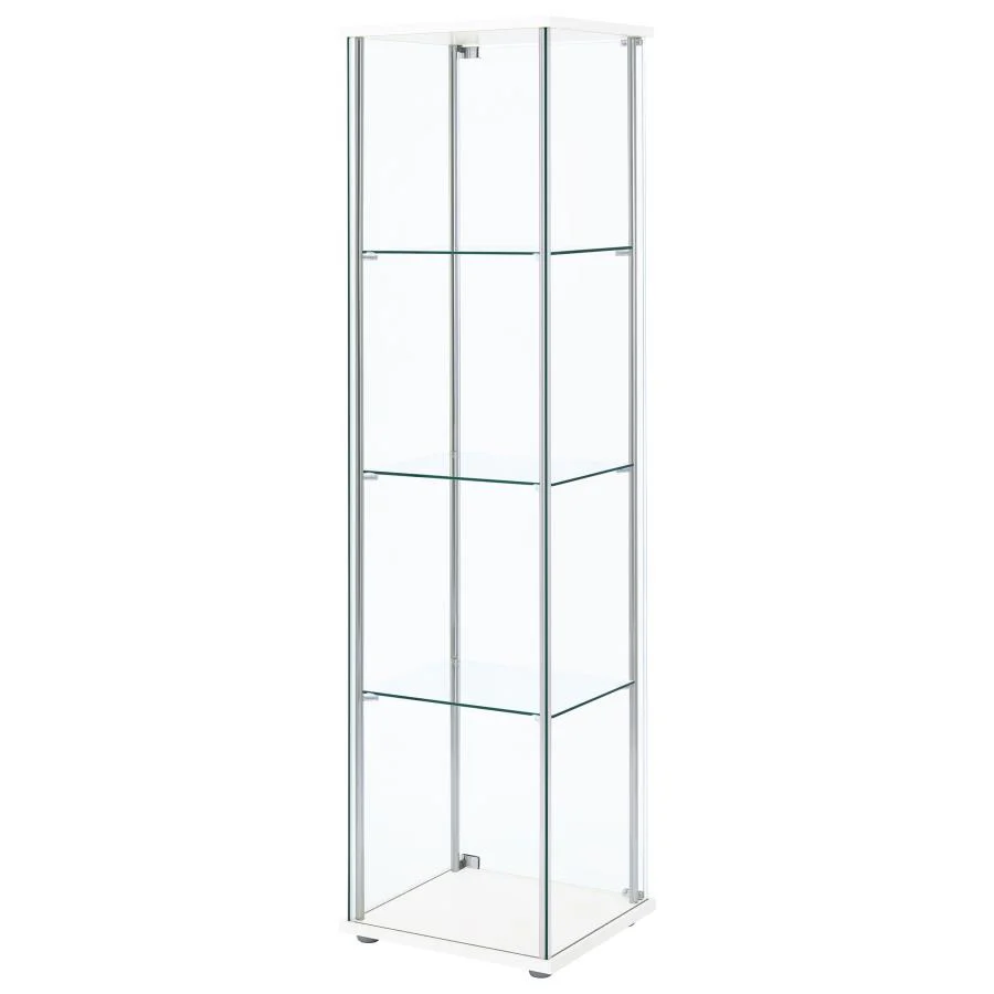 Bellatrix - 4-Shelf Clear Glass Curio Cabinet - Image 16