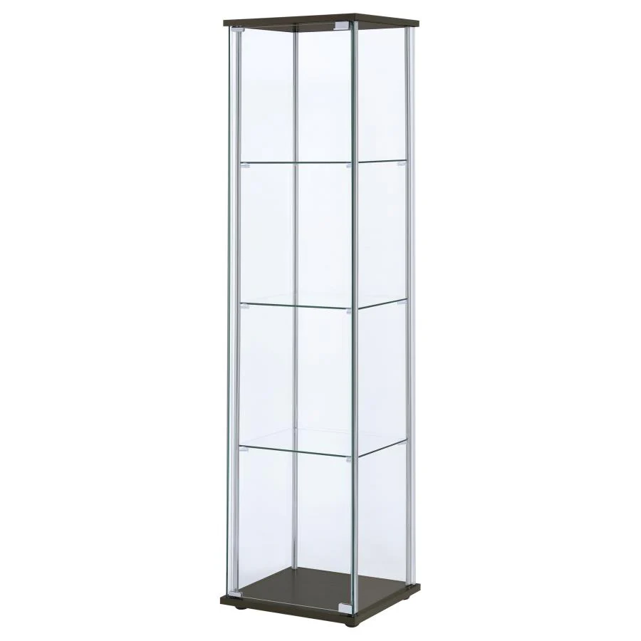 Bellatrix - 4-Shelf Clear Glass Curio Cabinet - Image 7