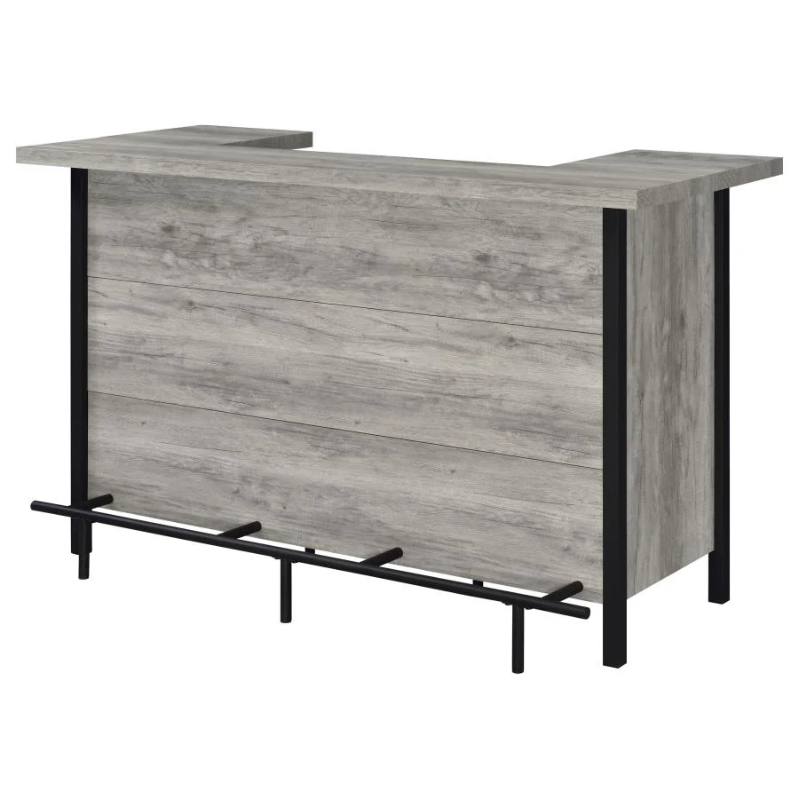 Bellemore - Freestanding Home Bar Wine Cabinet - Gray Driftwood - Image 5