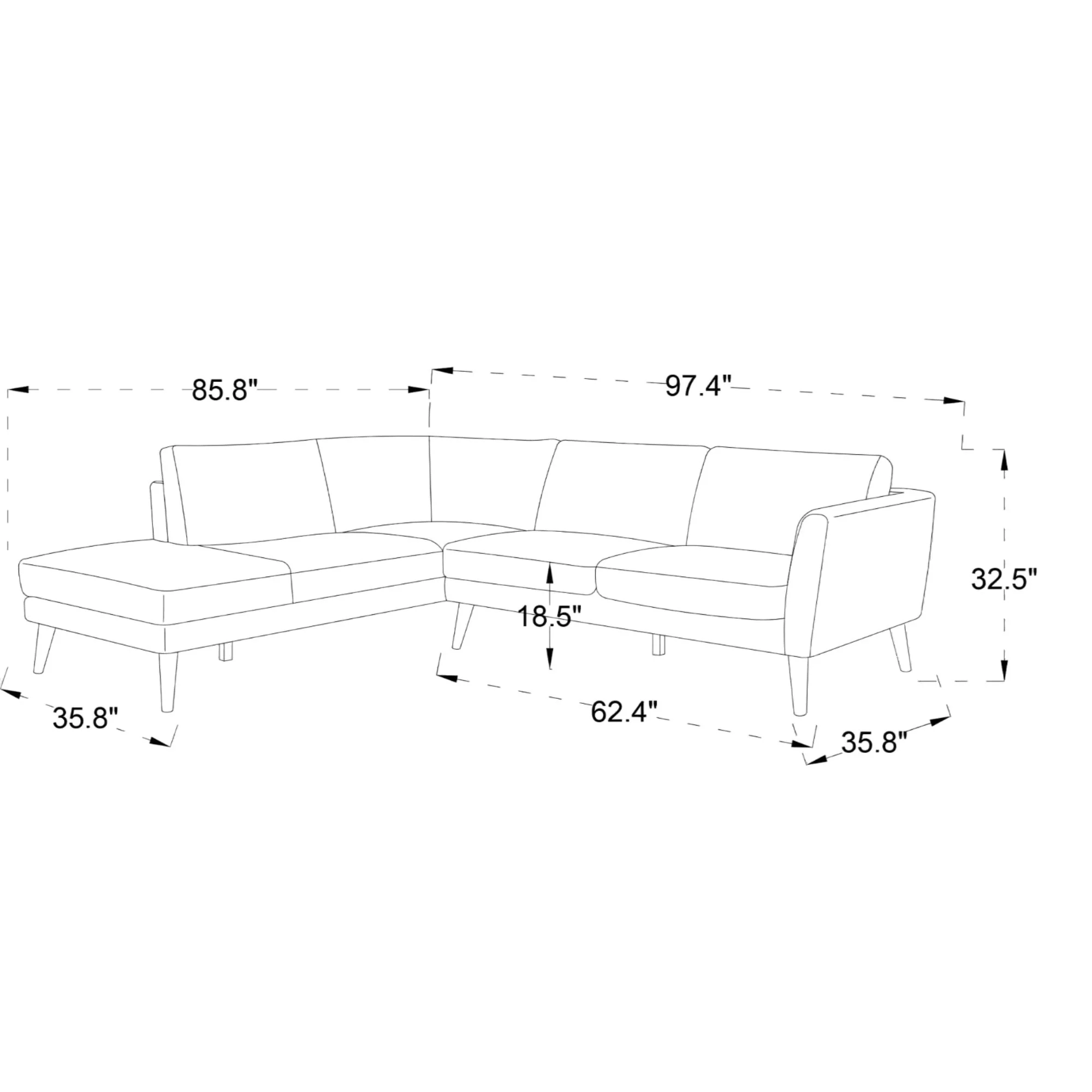 Benson - Sectional Sofa With Chaise - Image 17