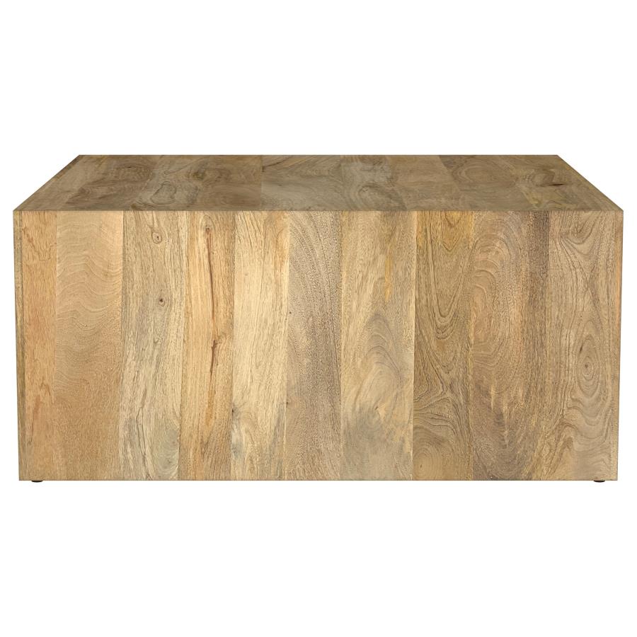 Benton - Square Solid Mango Wood Coffee Table - Natural - Image 9