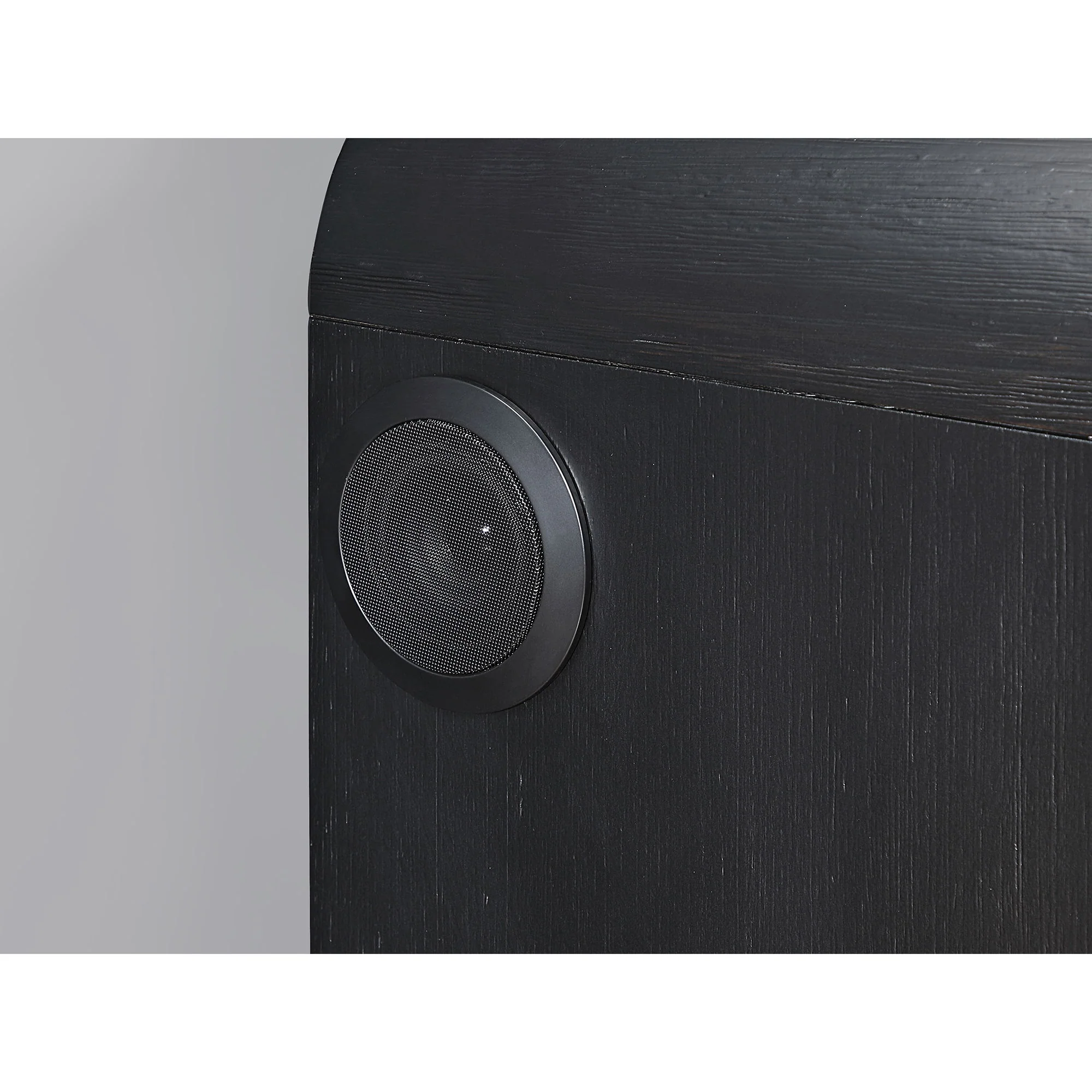 Beverly - Nightstand With Cooler And Speaker, LED Light, Rounded Sides - Black White - Image 3