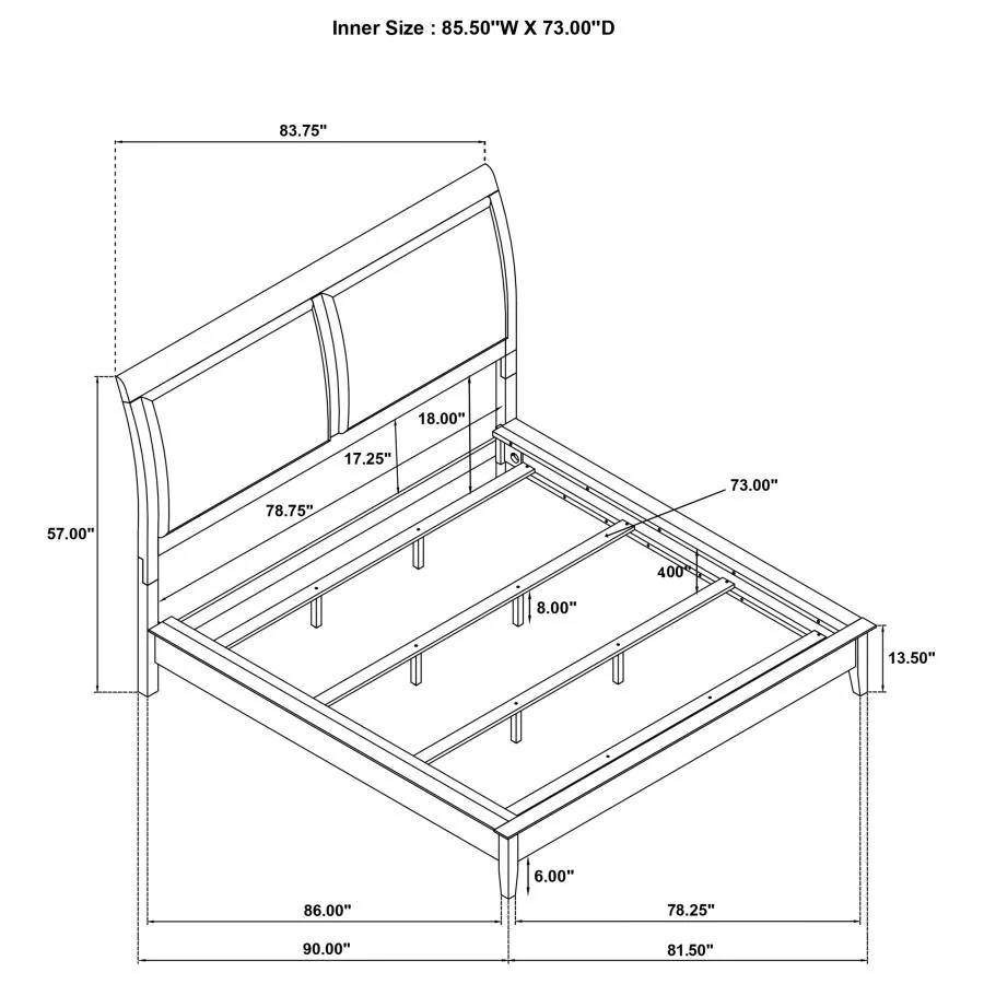 Bexhill - 56" Upholstered Panel Bed - Image 26