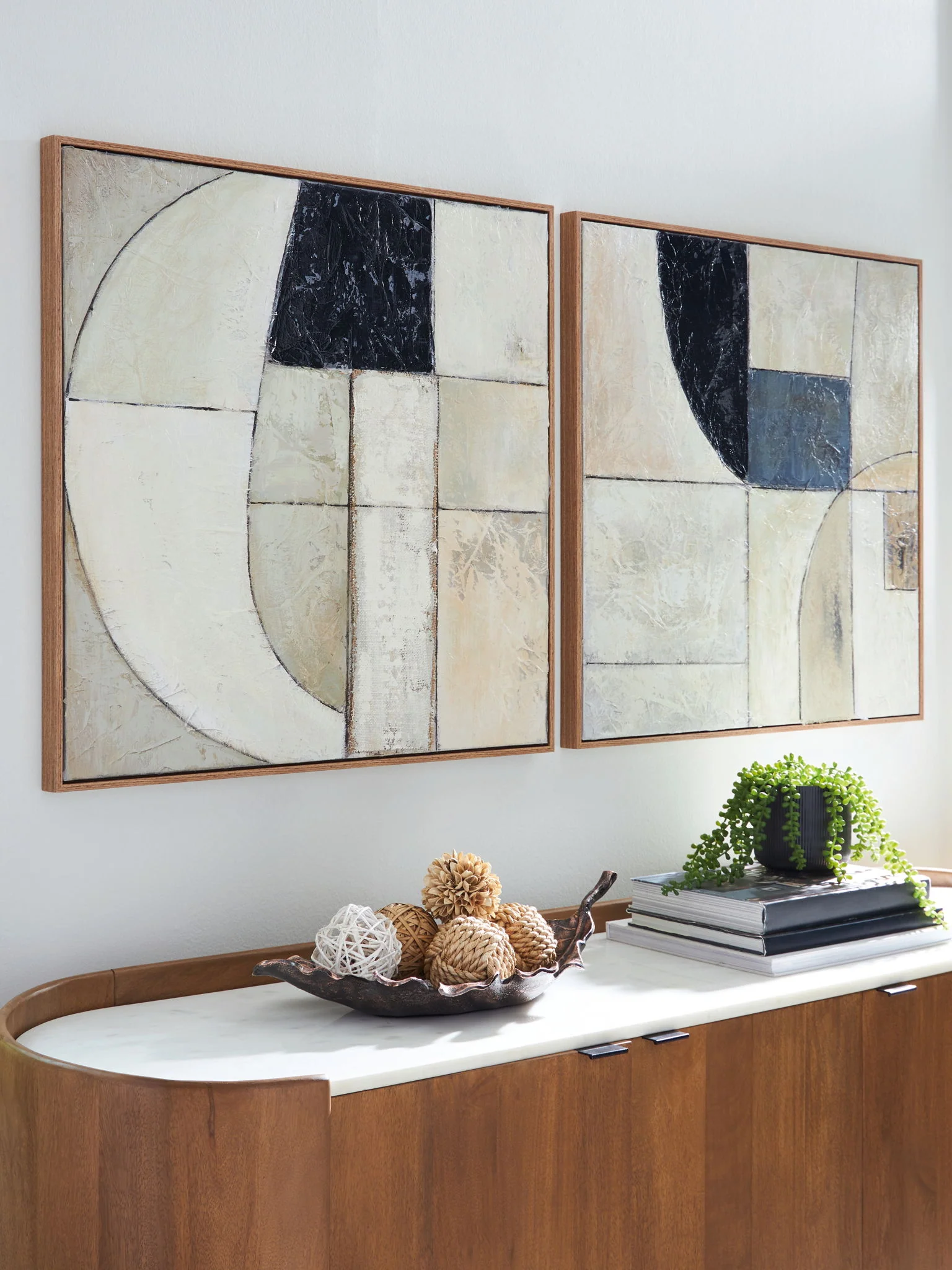 Bexlen - Wall Art Set (Set of 2) - Tan / Taupe / Black - Image 6