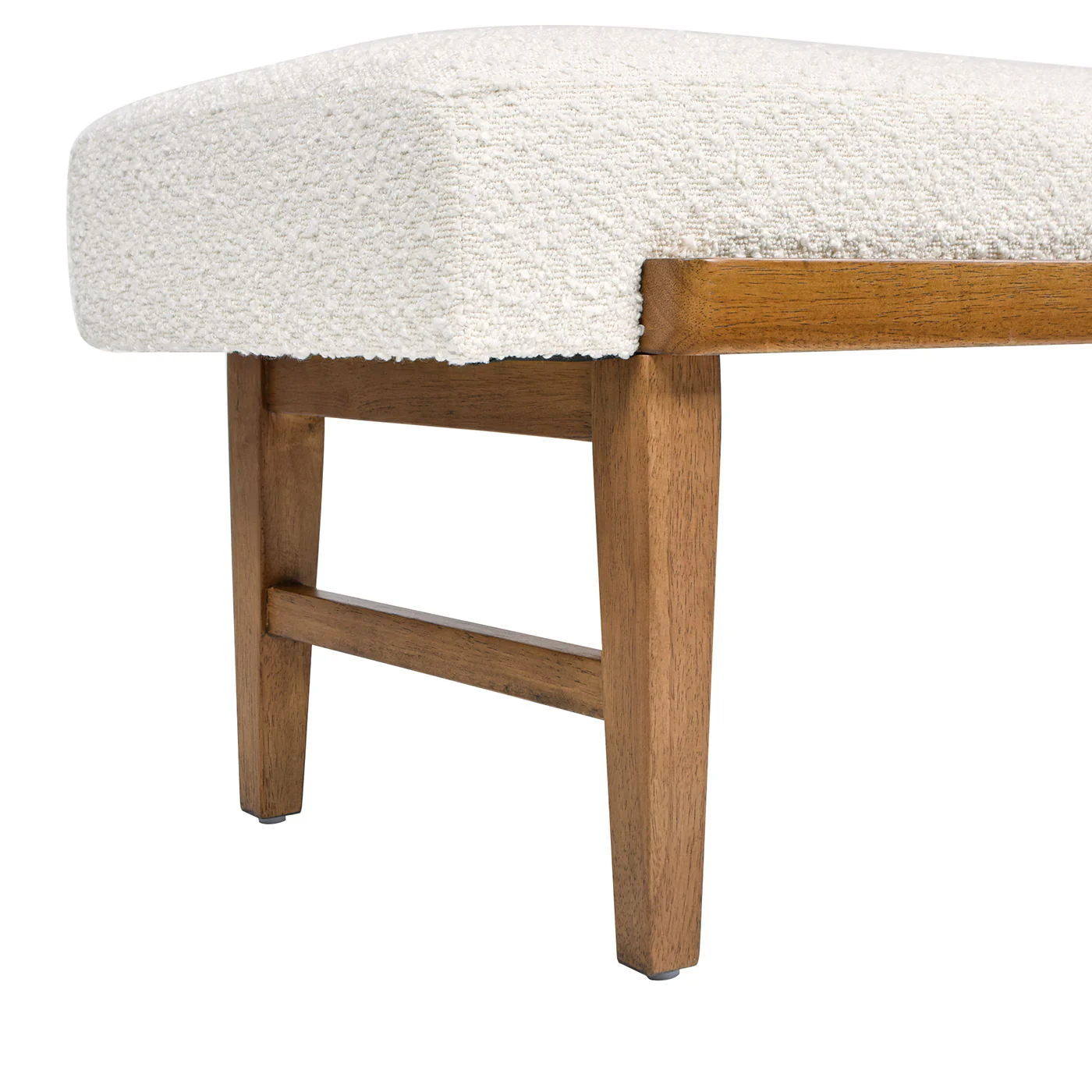 Billie - Modern Telephone Bench With Sliding Shelf - Ivory White - Image 2