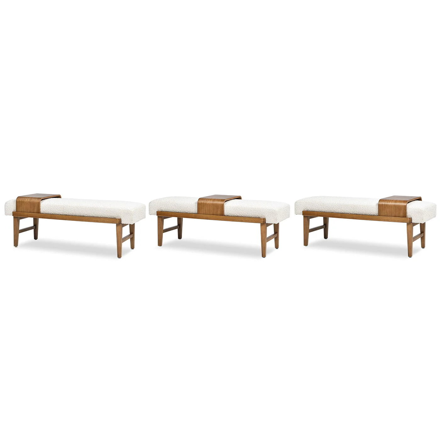 Billie - Modern Telephone Bench With Sliding Shelf - Ivory White - Image 9