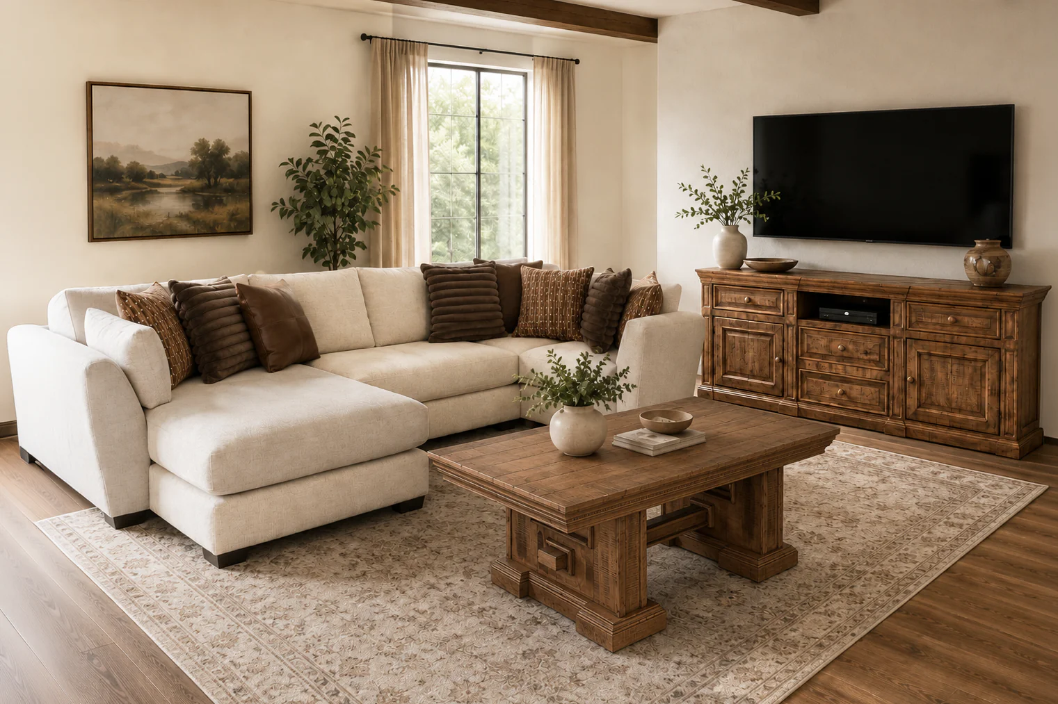 Birch 3-Piece Sectional with Left-Arm-Facing Chaise - Image 4